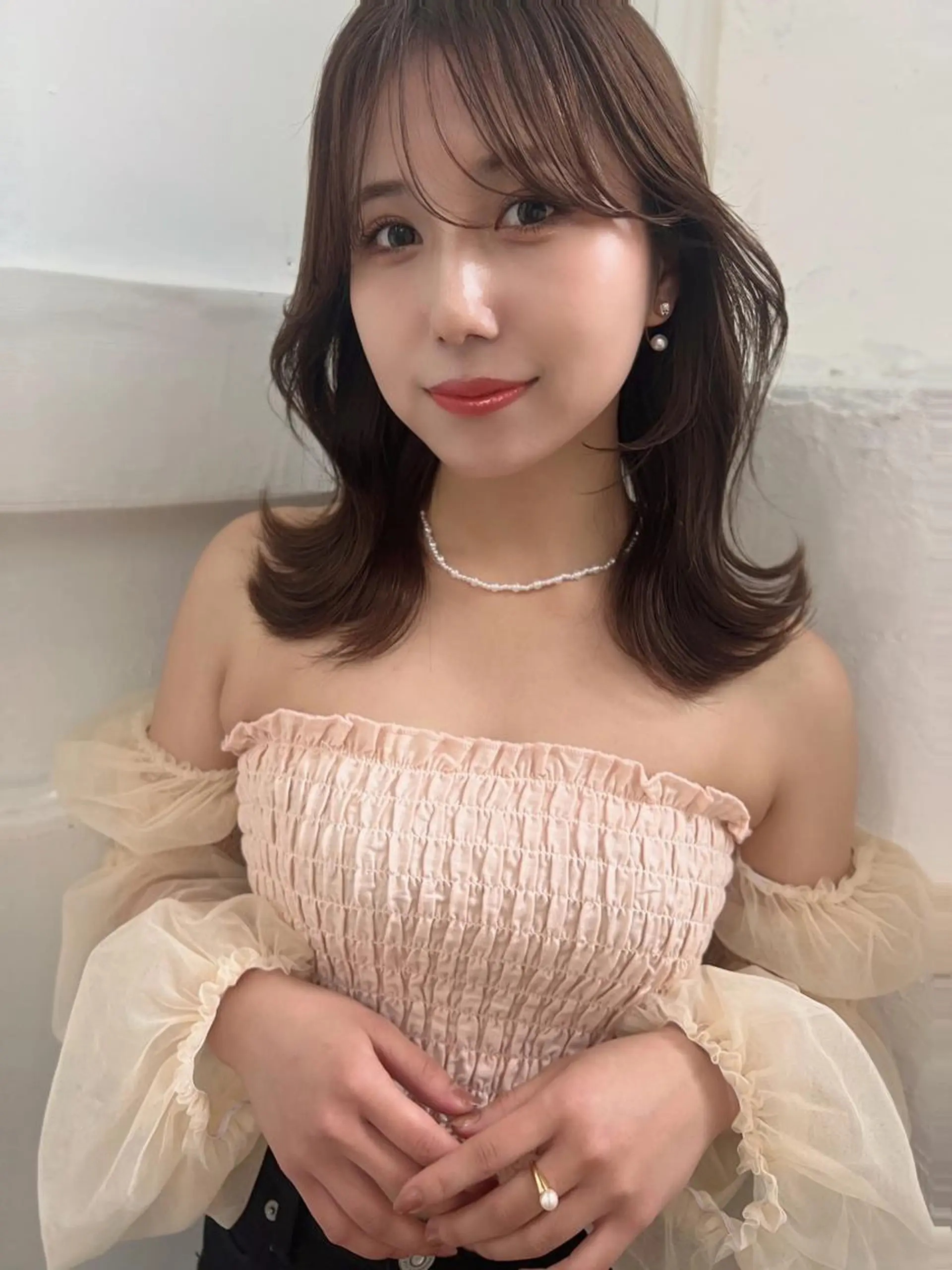 ミディアム 韓国風ヘア 韓国モテhair🍑 momoのヘアスタイル