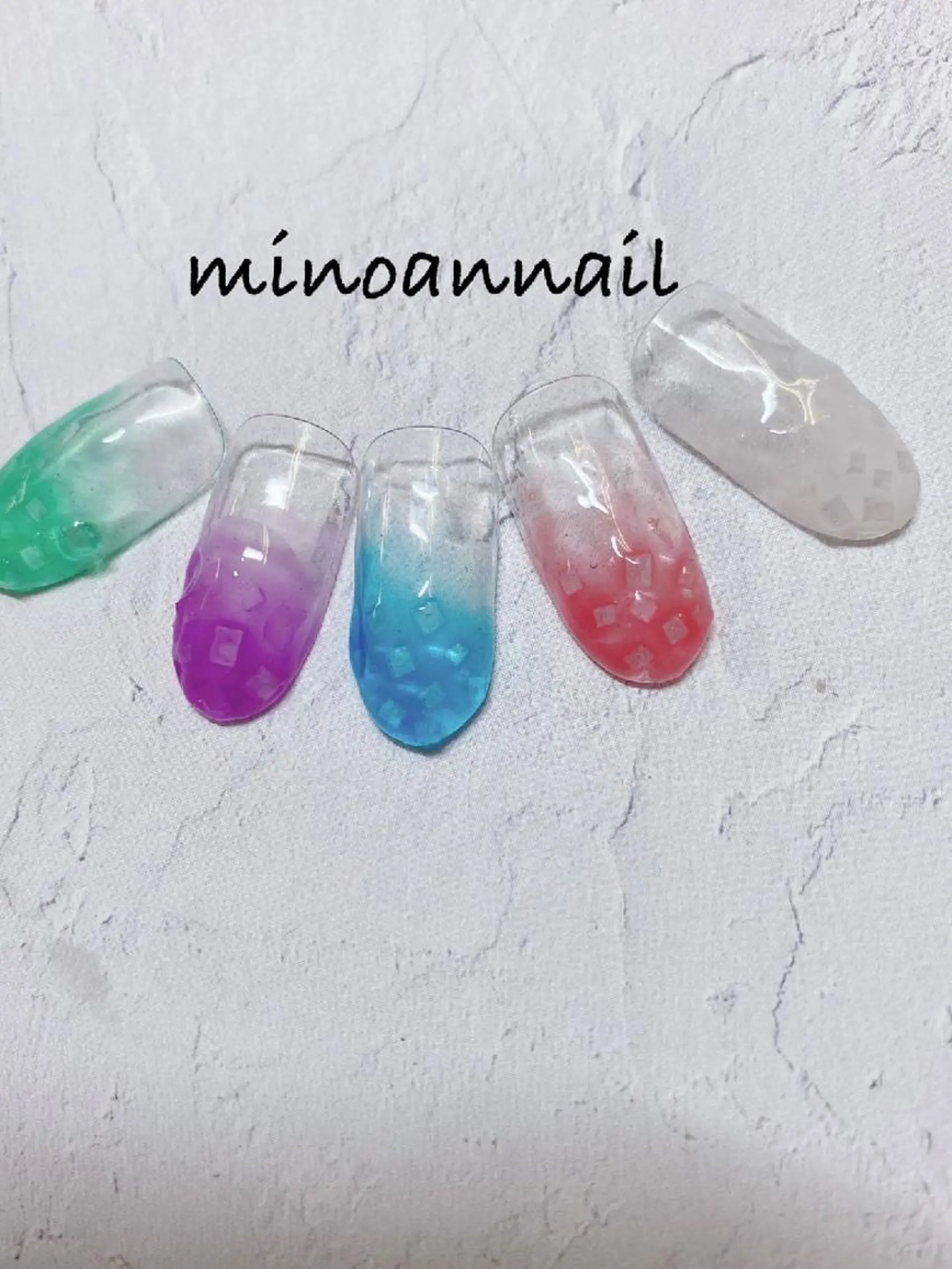 ネイル 氷ネイル・うるうるネイル ❤minoannai メトロポリタン前店のネイルデザイン