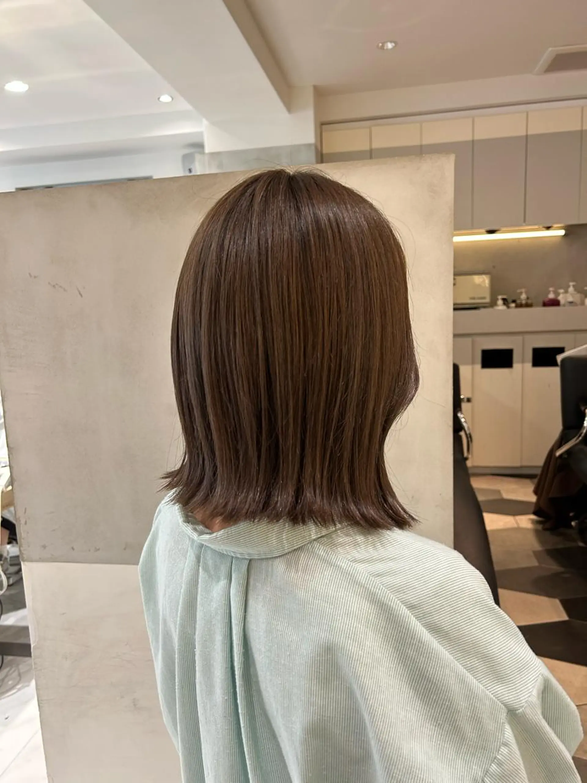 ミディアム カラー アッシュ アッシュブラウン ブラウンカラー カット ヘアカラー トリートメント ヘアセット ナチュラル/韓国💎 haruka 💎のヘアスタイル