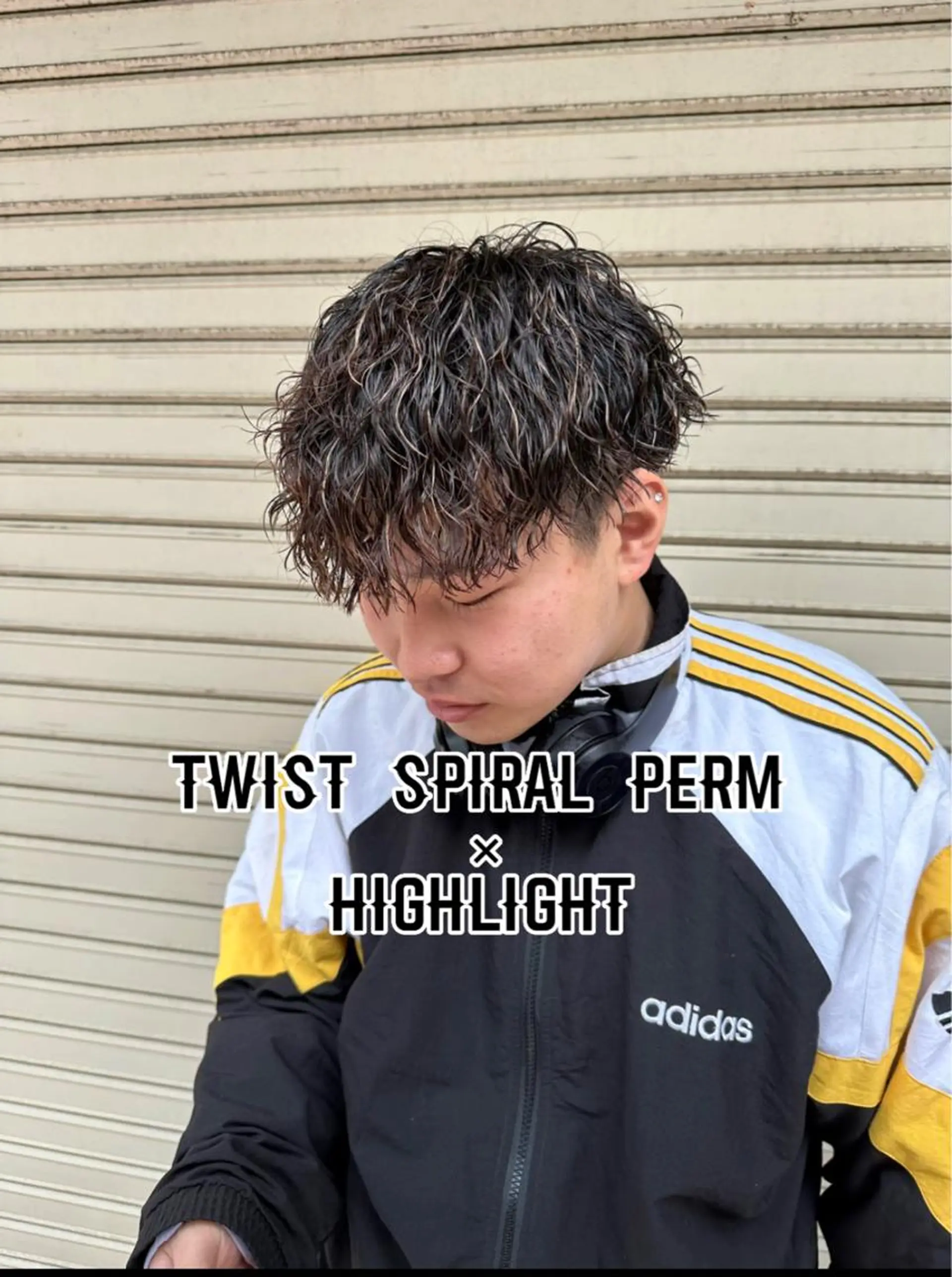 ミディアム パーマ メンズ ミディアムパーマ メンズパーマ パーマ職人 渡邊　優雅のヘアスタイル