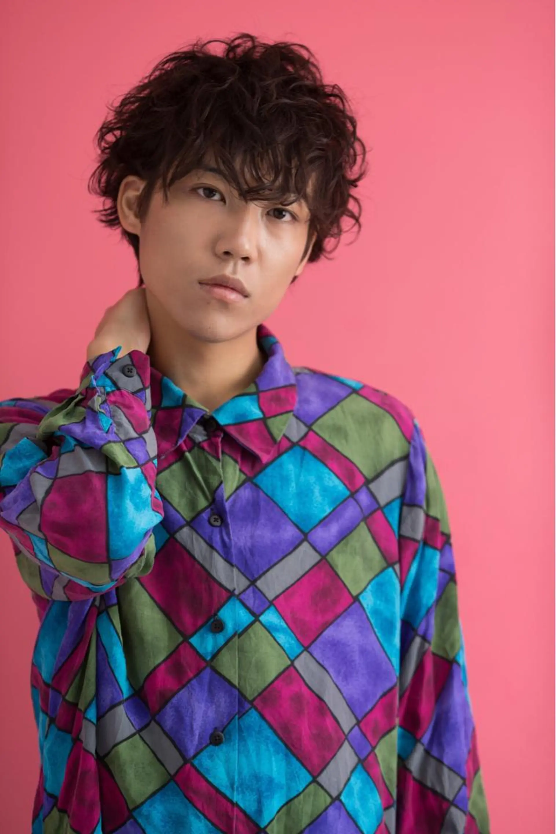 ショート カラー パーマ メンズ マッシュ Vir by browのヘアスタイル