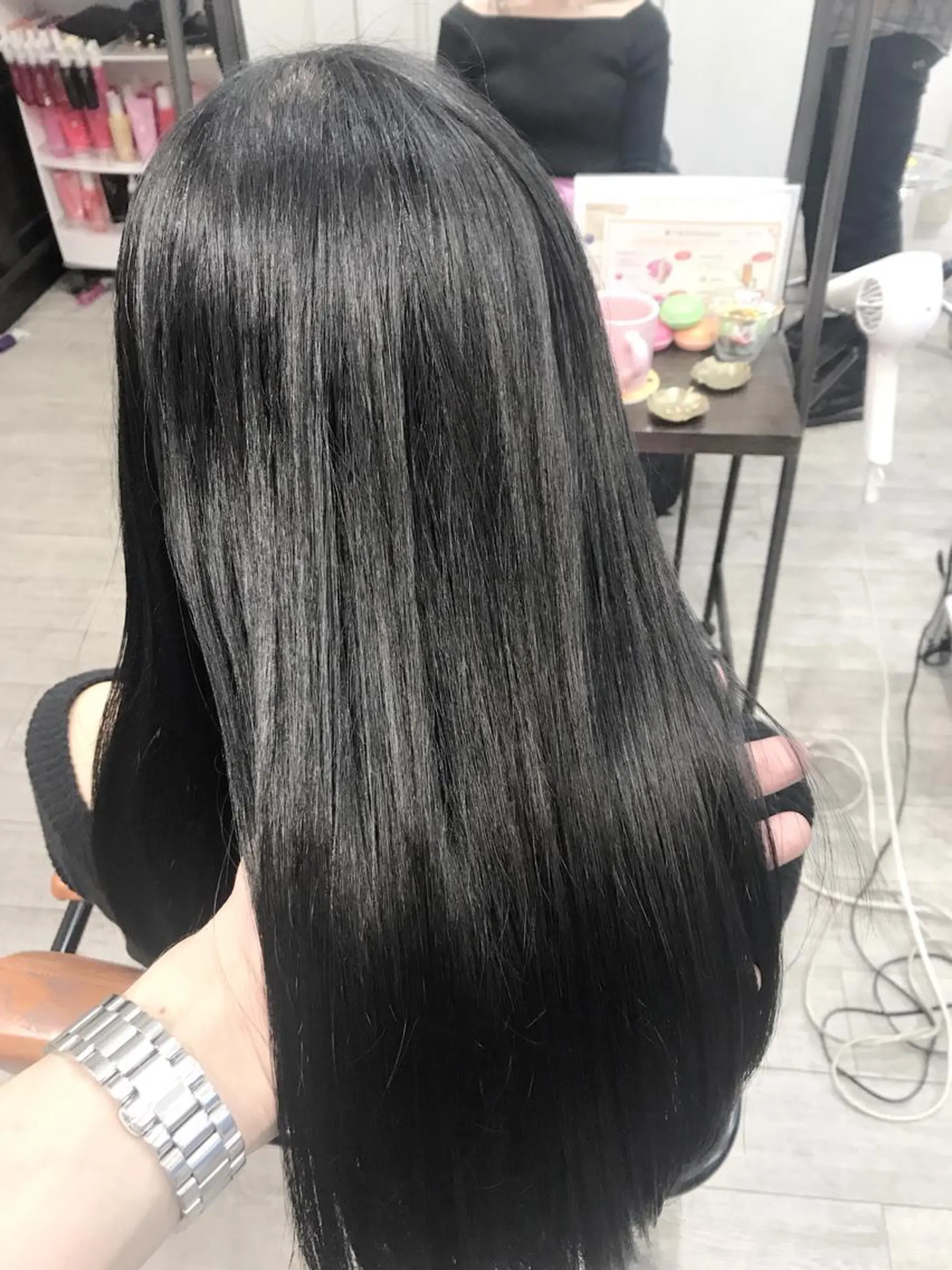 セミロング カラー アッシュ ブリーチ ブルーカラー ブルージュ 透明感カラー ヘアカラー トリートメント ヘッドスパ グレージュ/髪質改善 Yamato.hのヘアスタイル
