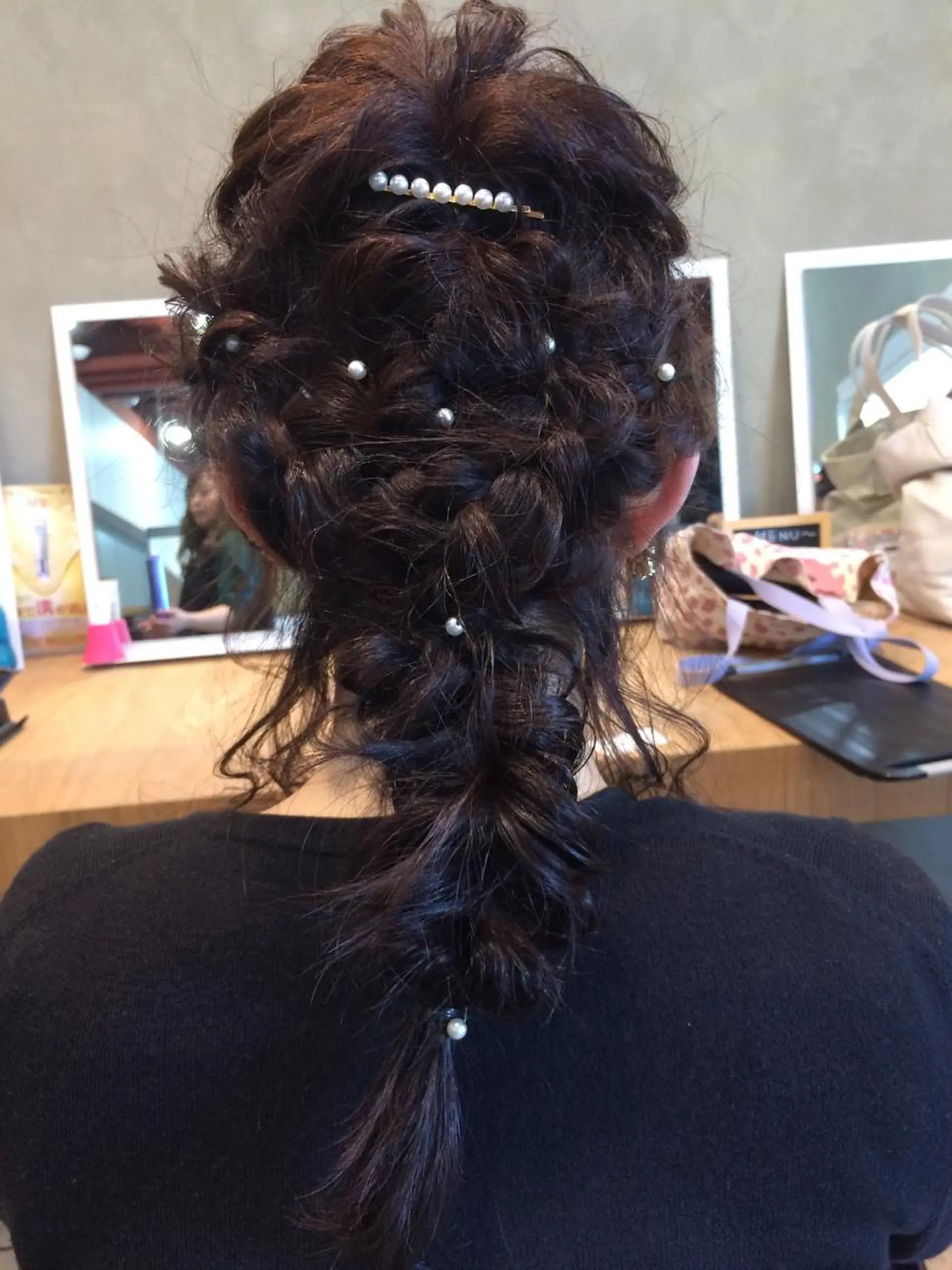 ミディアム カラー パーマ ヘアアレンジ 今泉 直裕のヘアスタイル