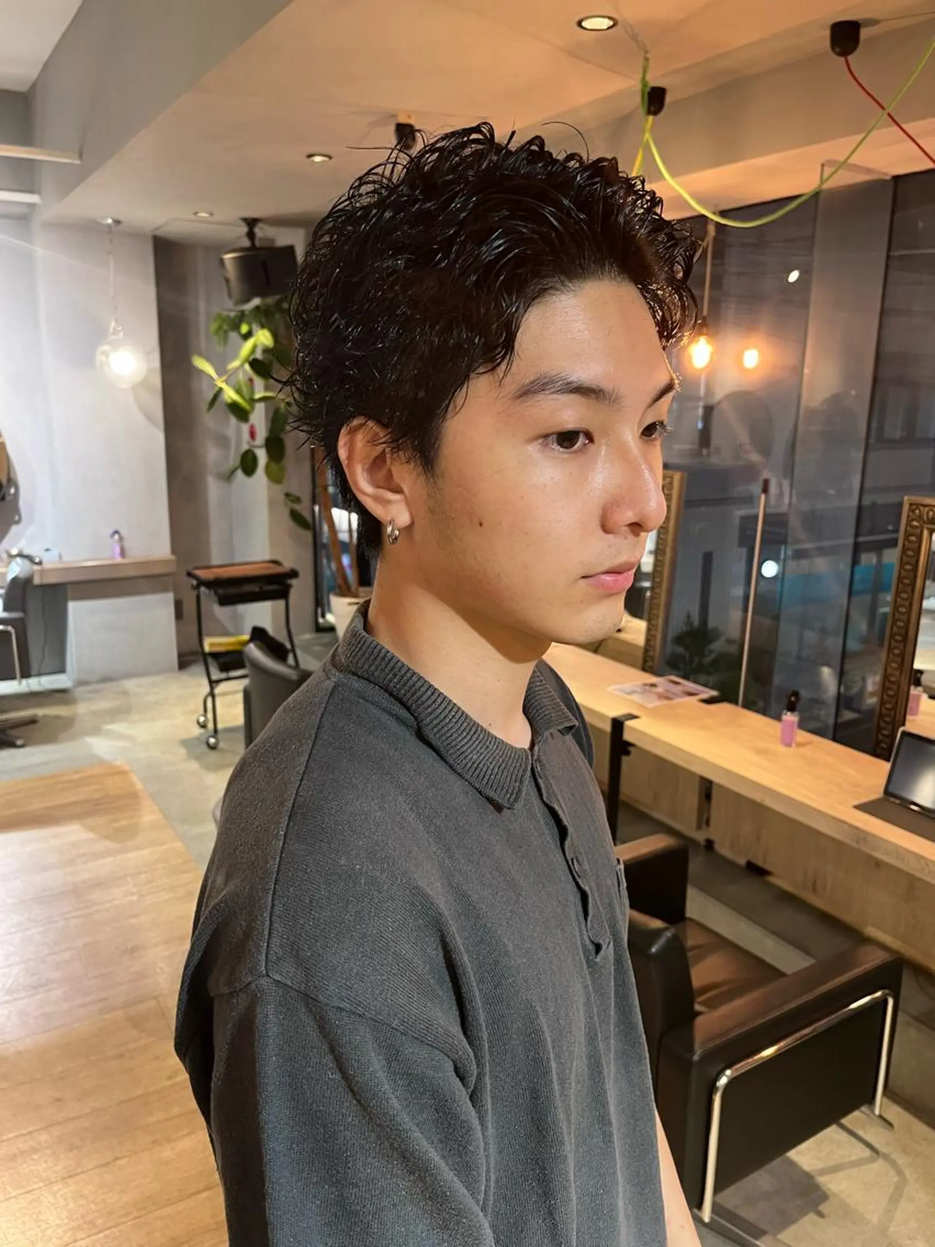 ショート パーマ メンズ メンズパーマ ショートヘア メンズ特化美容師 熊田 鼓汰郎のヘアスタイル