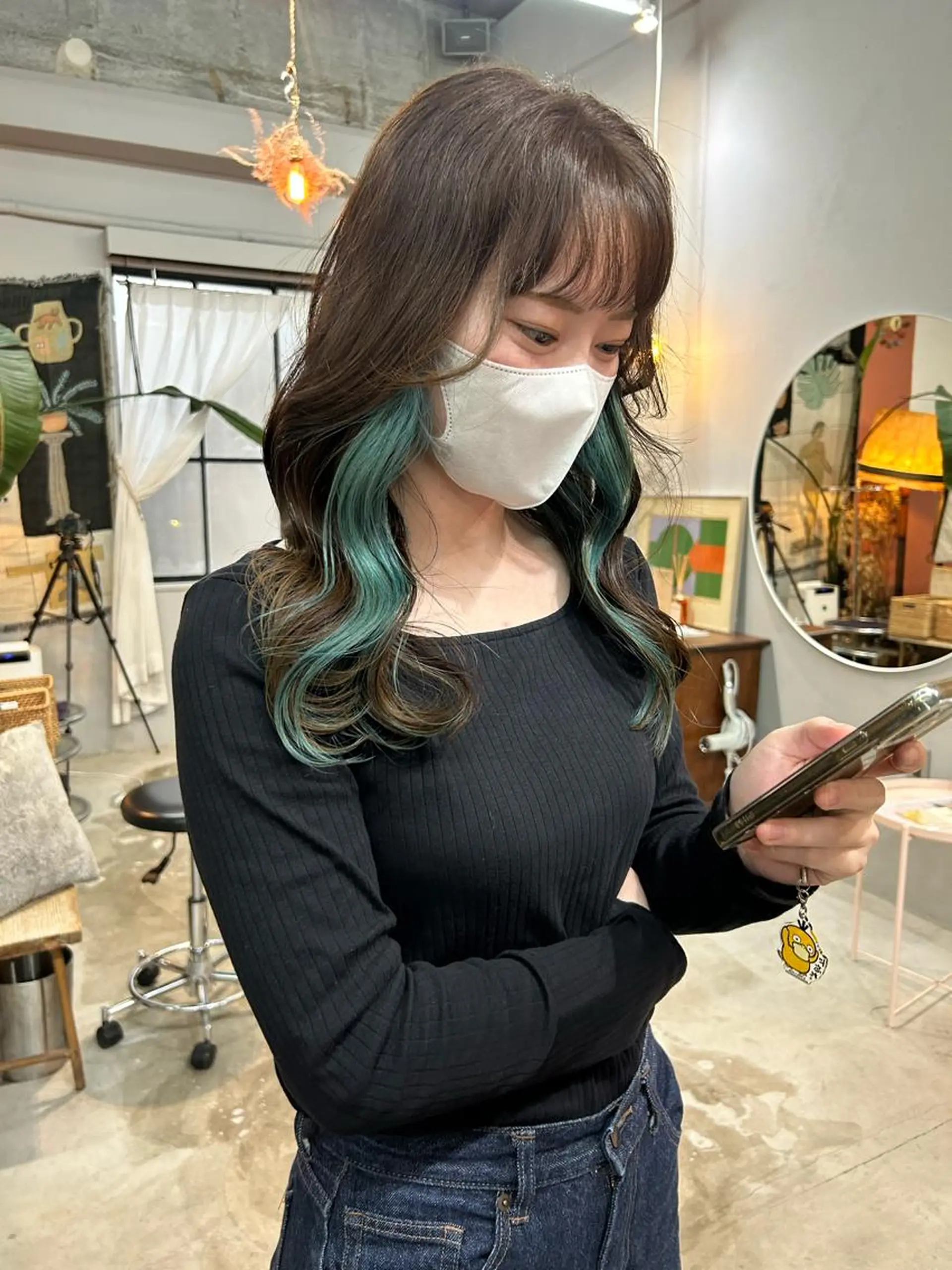 ロング ヘアカラー 問屋町chapter 日笠快生のヘアスタイル