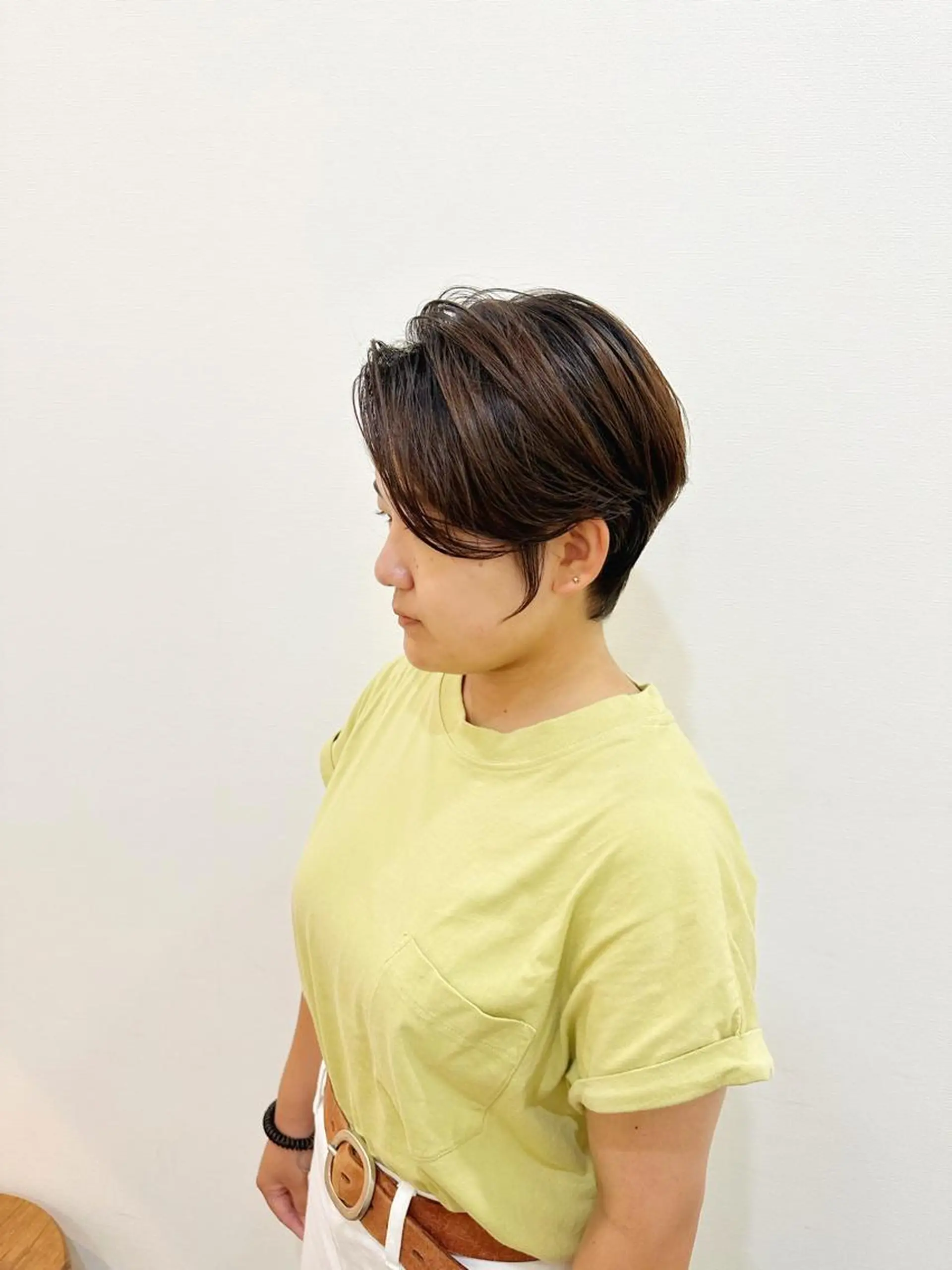 ショート ショートボブ ボブ ハイライト 髪質改善 韓国風ヘア カット newline銀座所属・銀座ショート/ 大人ショート/金子涼のヘアスタイル