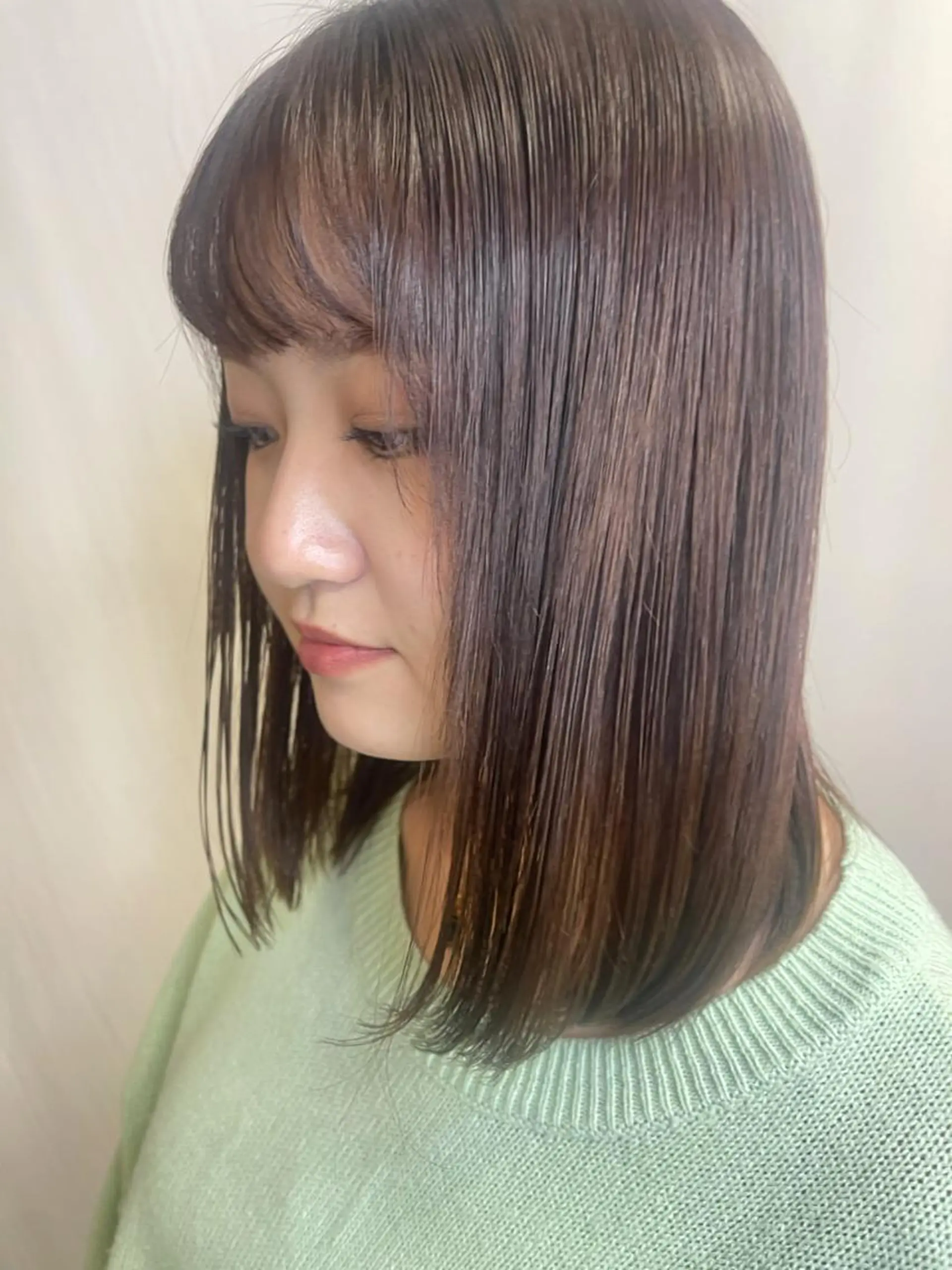 ミディアム パーマ 髪質改善/縮毛矯正 /ブリーチ矯正/岡部のヘアスタイル