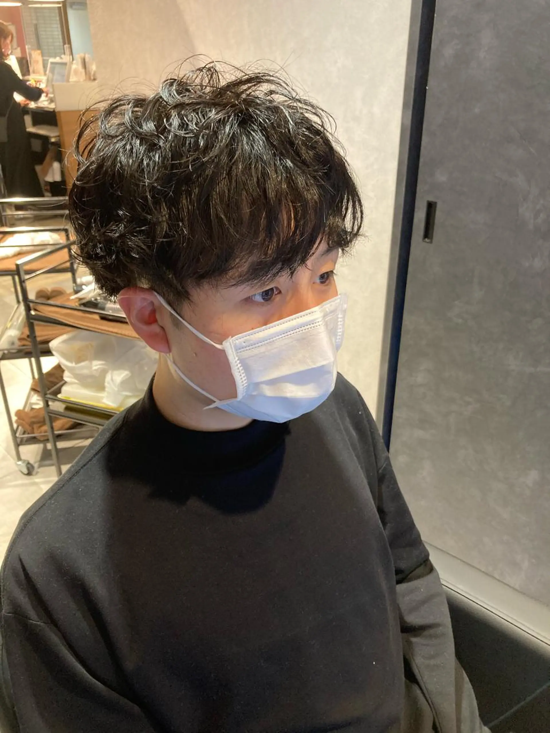 ショート パーマ メンズ 宮下 弦也のヘアスタイル