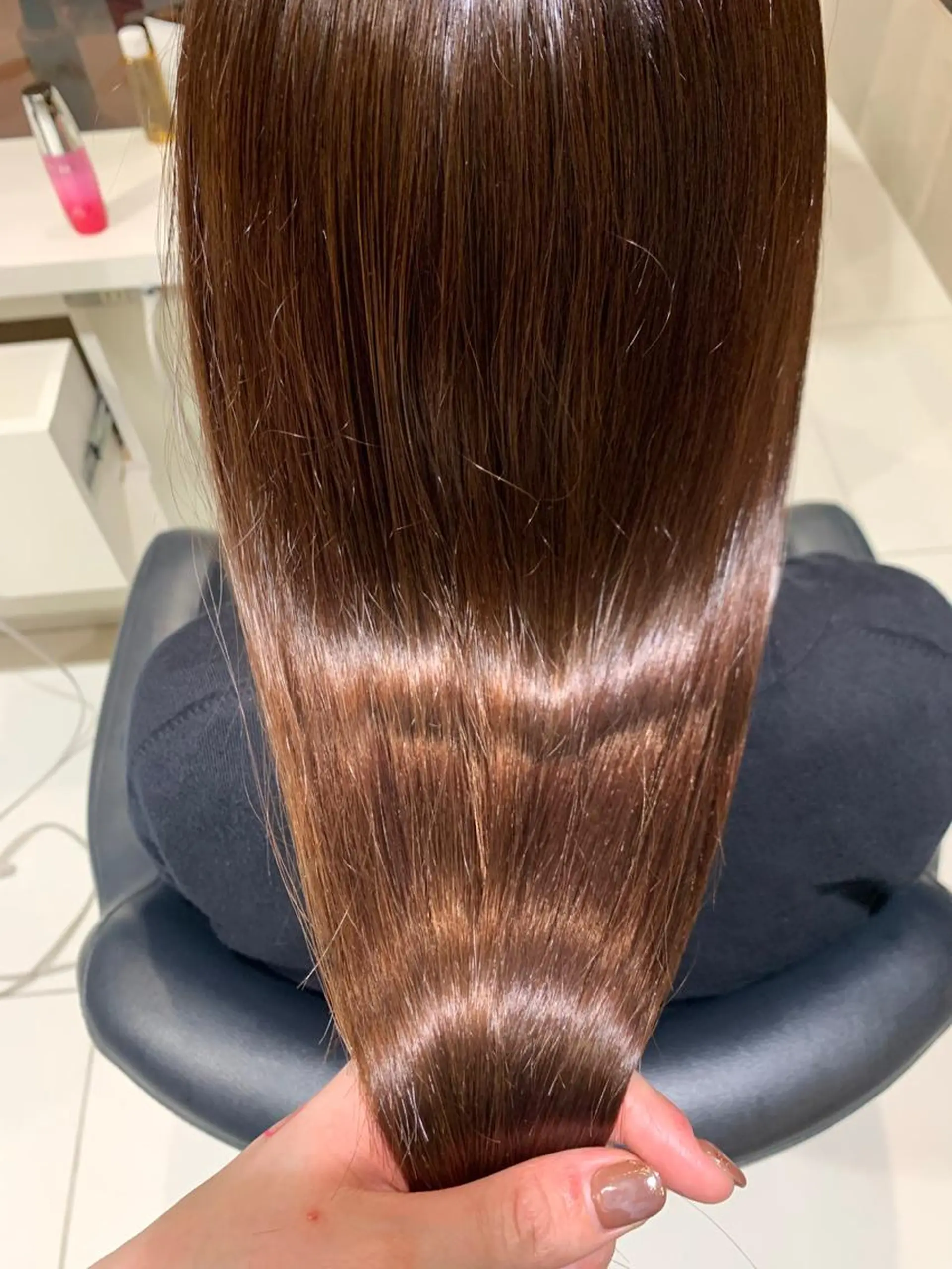 ロング カラー ブリーチ ブラウンカラー ブリーチなしカラー ピンクカラー ピンクブラウン private salon  sill所属・🫧ツヤ髪個室美容室 安食茉莉🫧のヘアスタイル