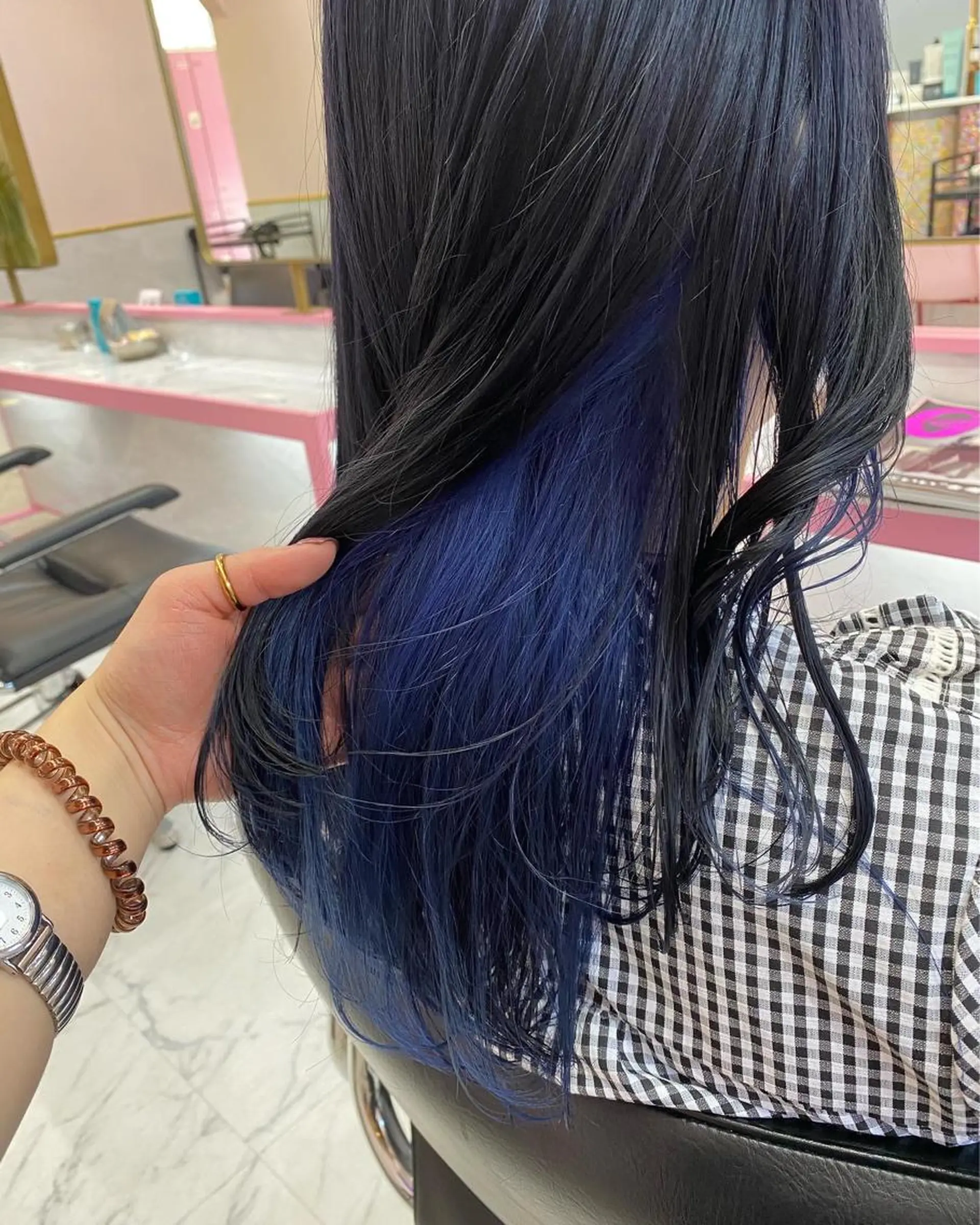 セミロング カラー ヘアアレンジ SALOWIN横浜所属・𓍯韓国style/ 髪質改善𓍯中村和希のヘアスタイル