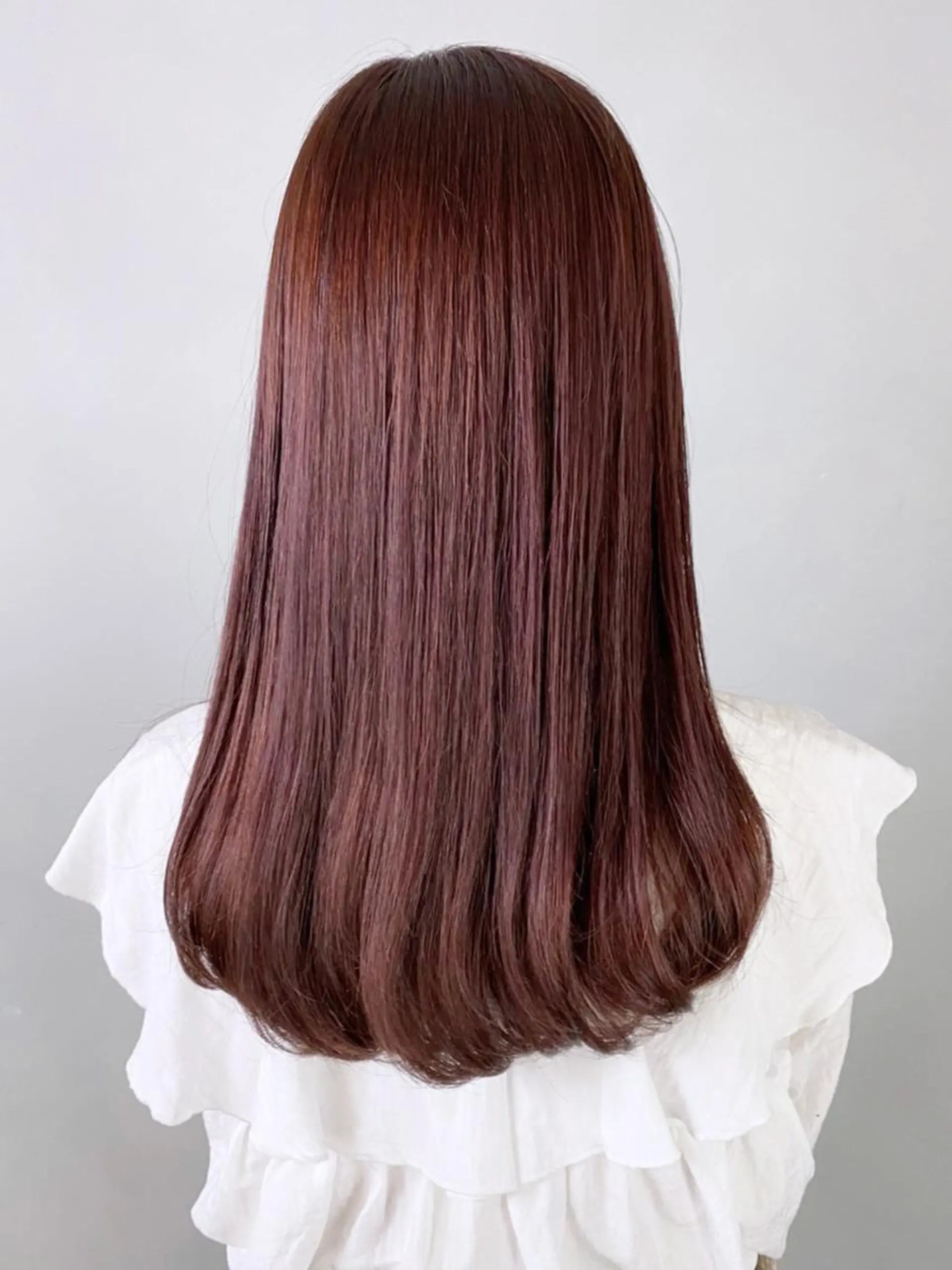 セミロング カラー パーマ ヘアアレンジ ブラウンカラー カシス ITbyALBUM 八王子店のヘアスタイル