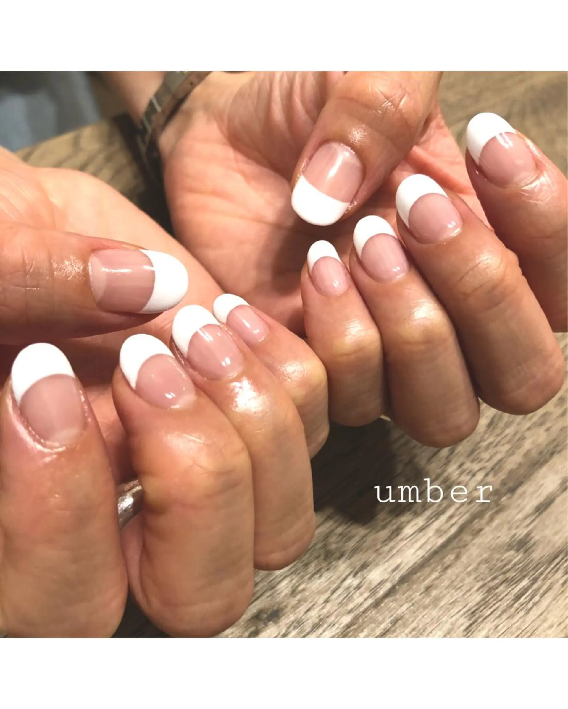 ネイル アートネイル クリアネイル フットネイル フレンチネイル グラデーション umber 三茶1分のネイルデザイン