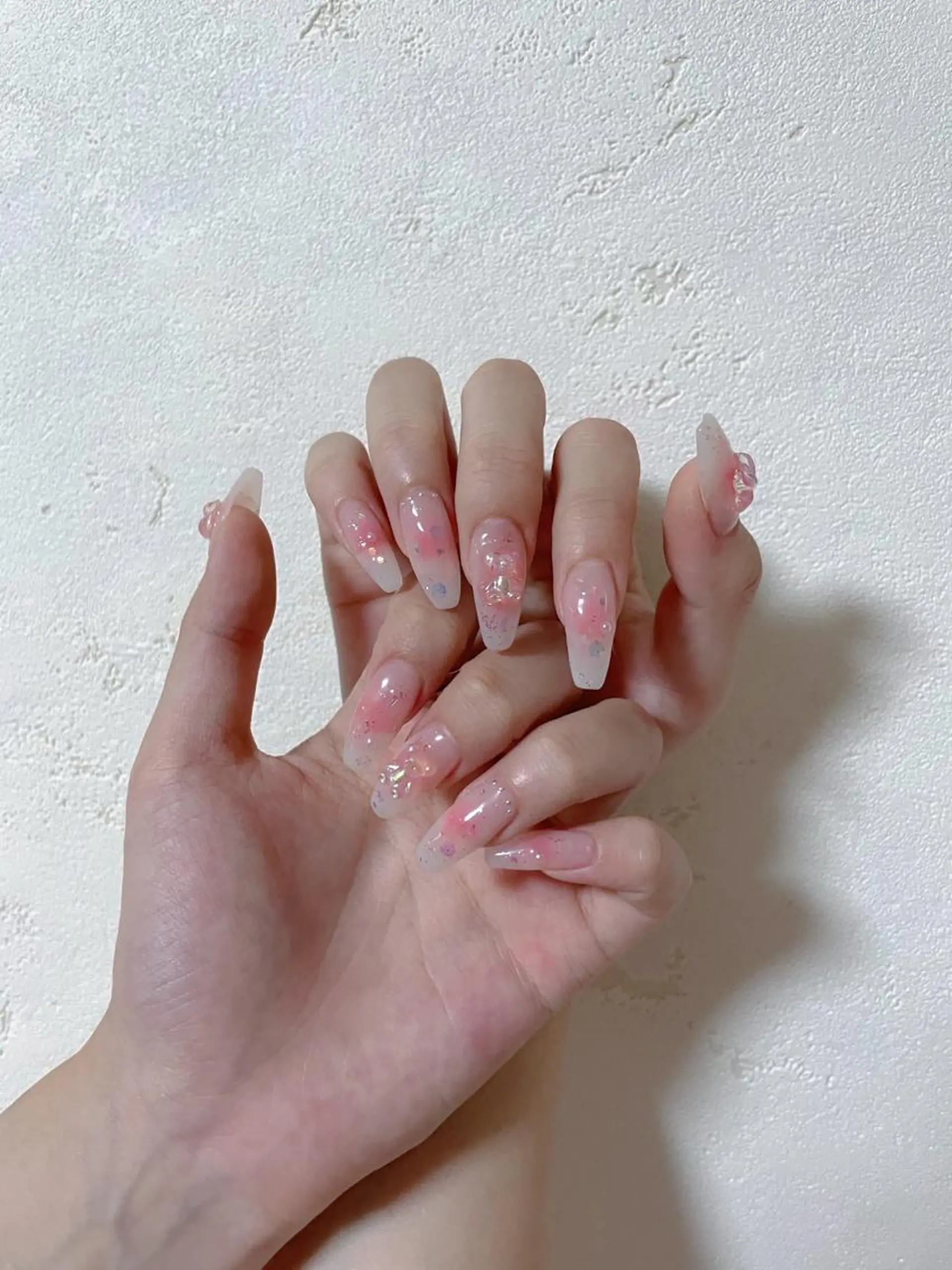 カラー ネイル アートネイル 長さ出し フラッシュネイル ジェルネイル 氷ネイル・うるうるネイル You&Me Yukiのネイルデザイン