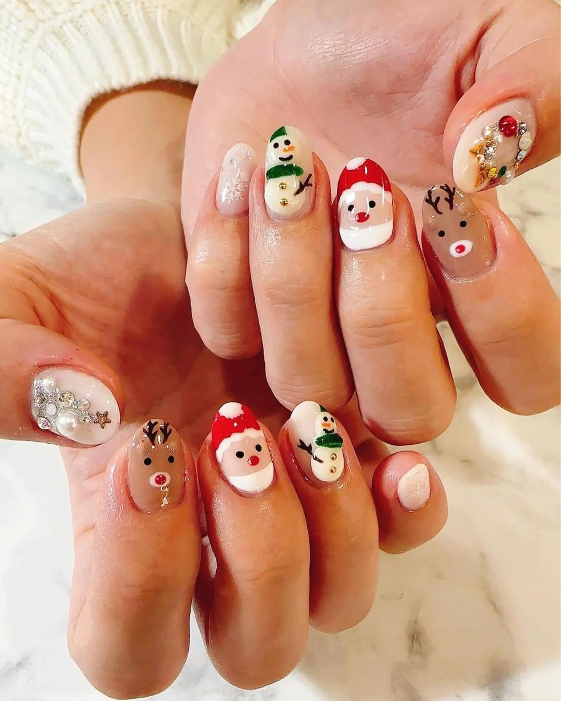 ネイル 冬ネイル クリスマス 高橋 実和子のマツエク・マツパデザイン