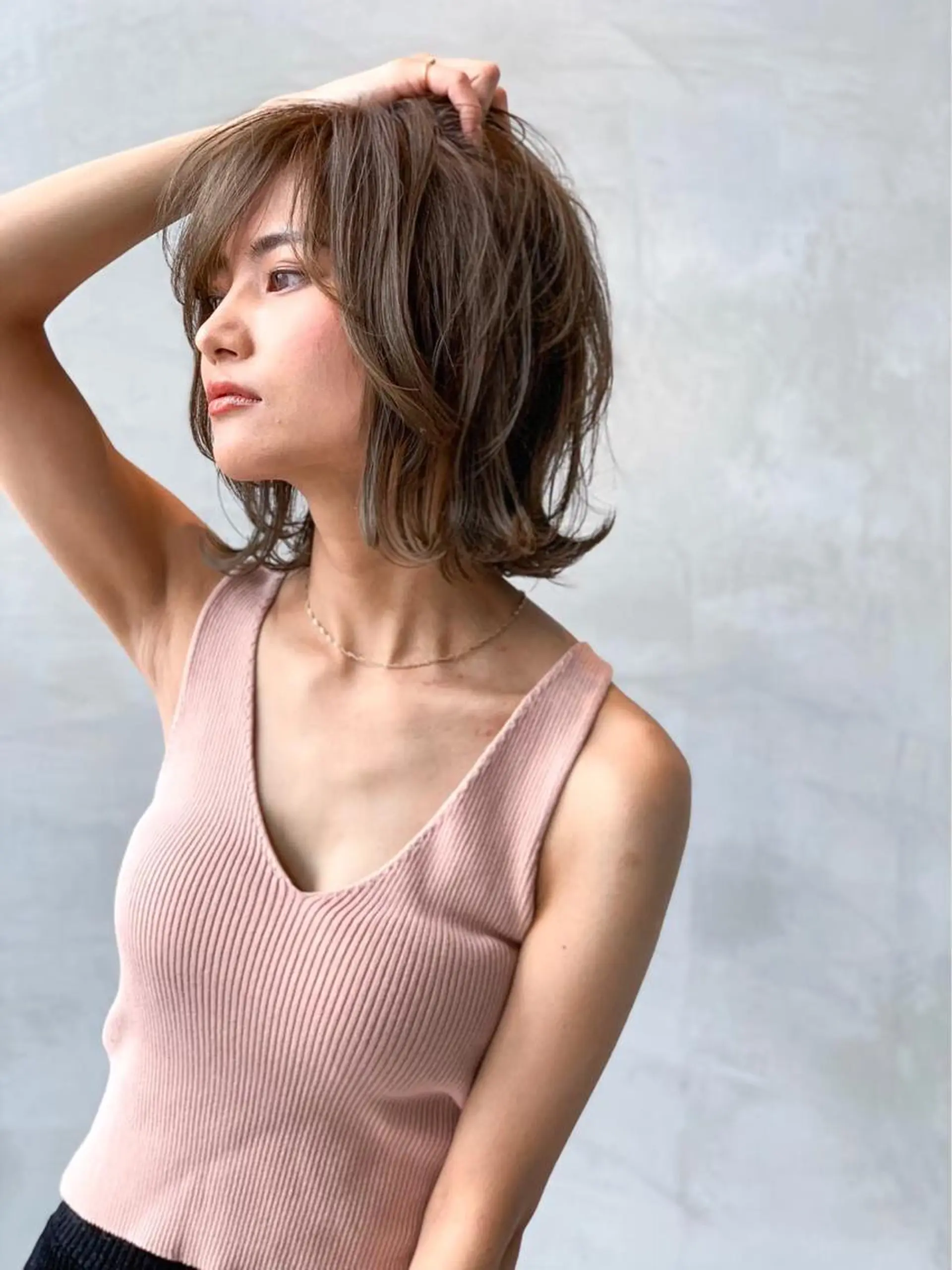 ミディアム カラー ミディアムレイヤー くびれヘア レイヤーカット クドウレイ fifth渋谷のヘアスタイル