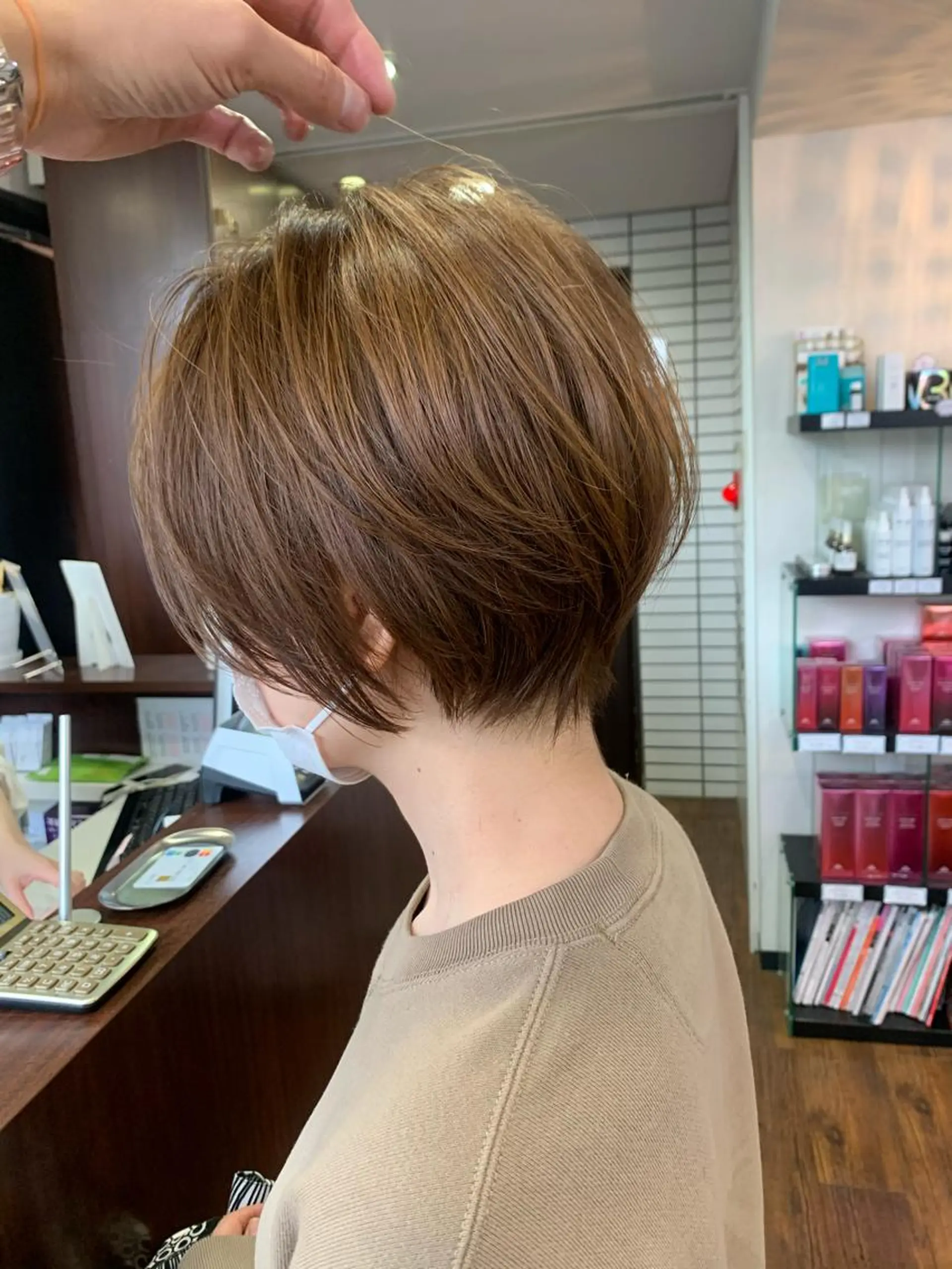 ショート カラー 縮毛矯正/ショート/ レイヤー/畑中正敏のヘアスタイル