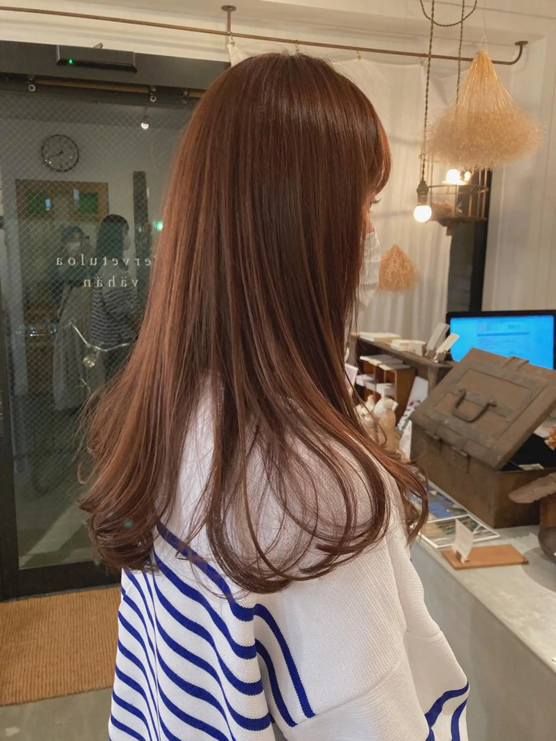 ロング カラー ブラウンカラー ピンクカラー ピンクブラウン vahan所属・vahan✂︎ 小林未果🕊のヘアスタイル