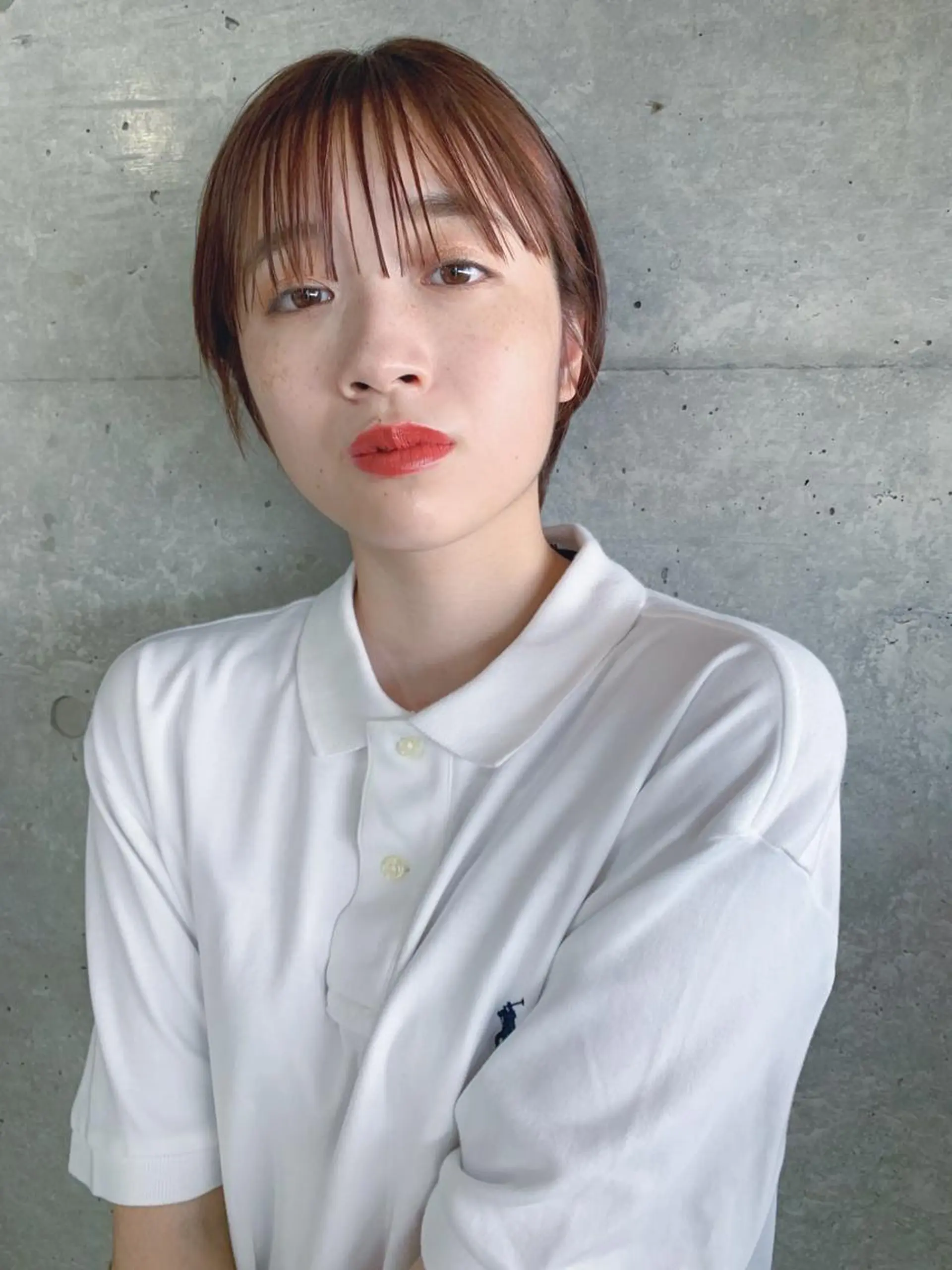 ショート カラー ボブパーマコテ巻き風 パーマNo1深江秀平のヘアスタイル