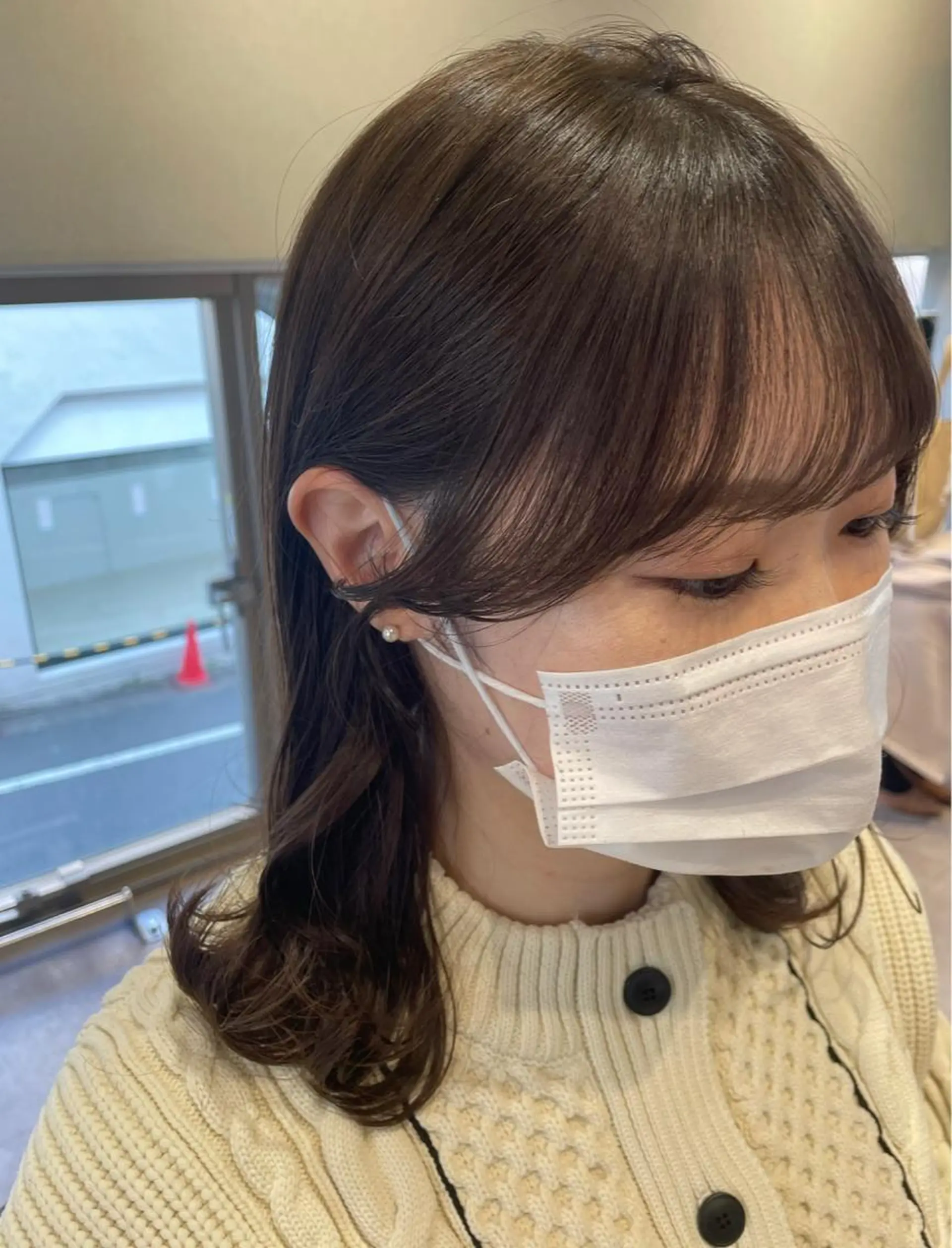 ミディアム 韓国風/オシャレ /縮毛矯正/滝口琴未のヘアスタイル