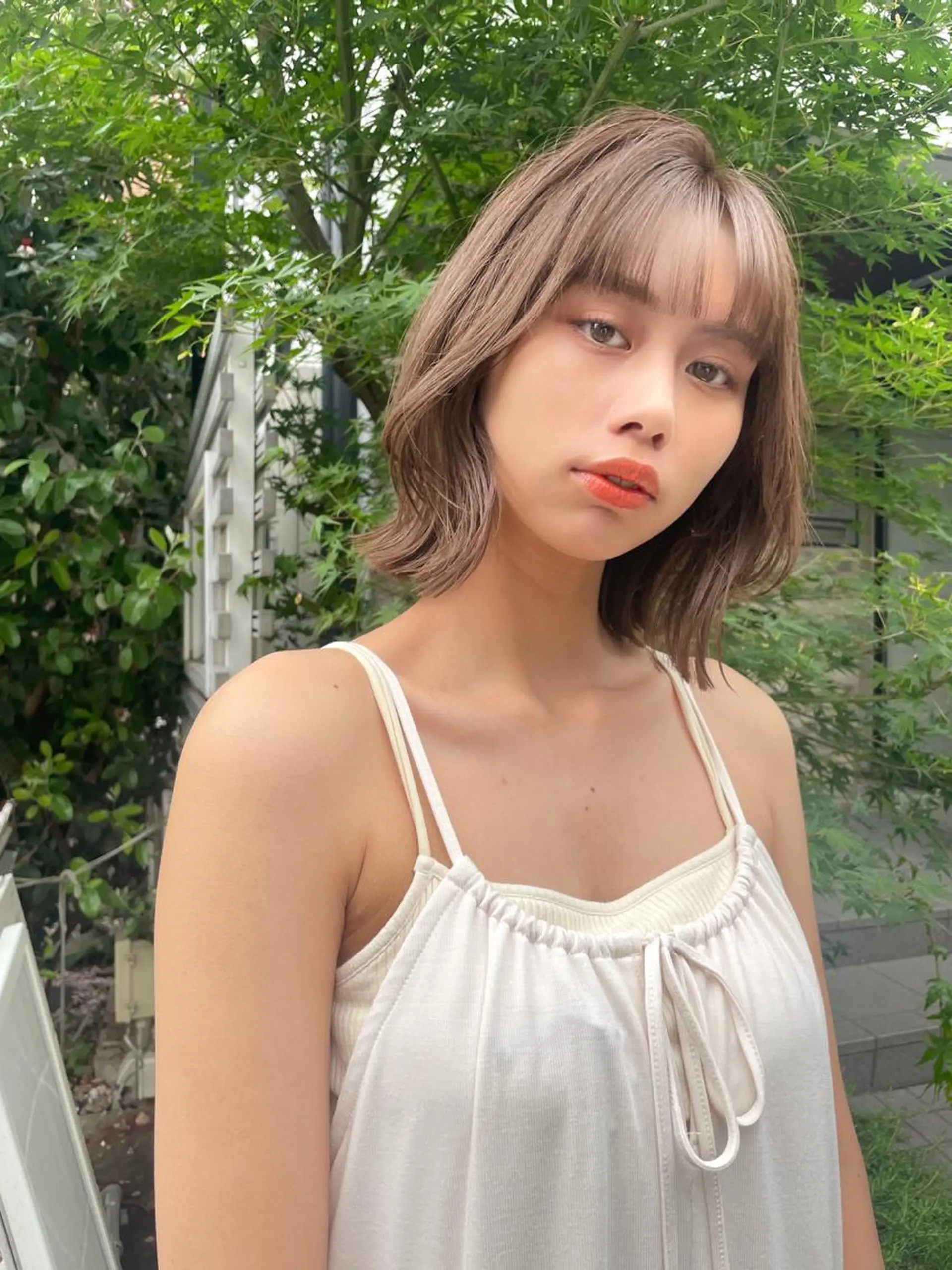 ミディアム カラー 顔周りカット× 髪質改善【リョウ】のヘアスタイル