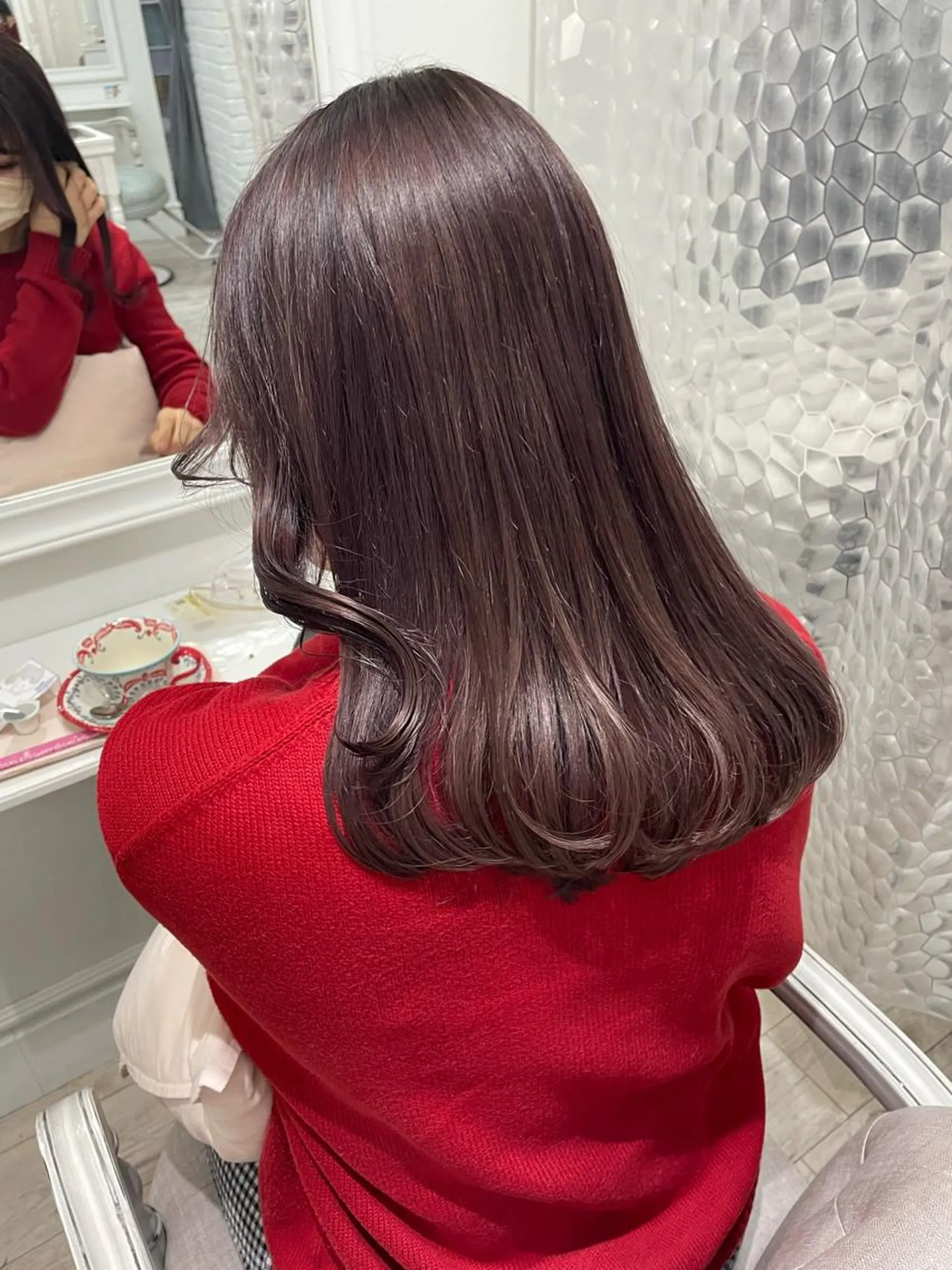 セミロング カラー カット 縮毛矯正 トリートメント miyu /大阪美容室のヘアスタイル