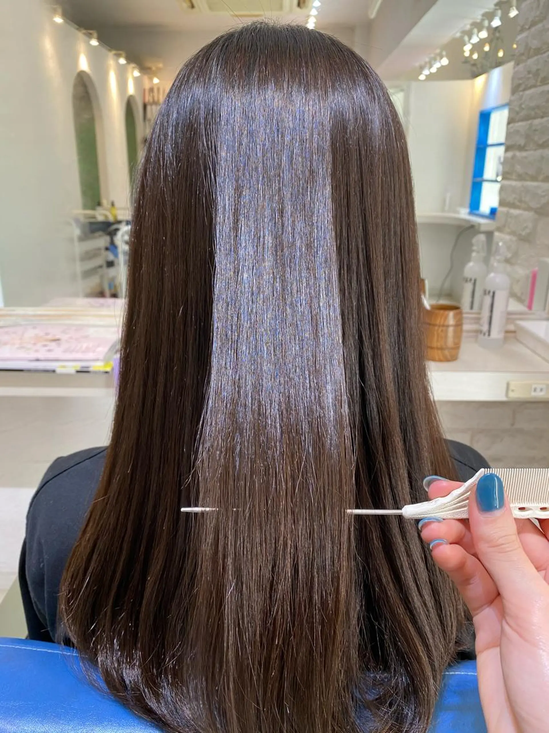 ロング 縮毛矯正 uros.所属・メンズパーマ/ エクステ🌞セナのヘアスタイル