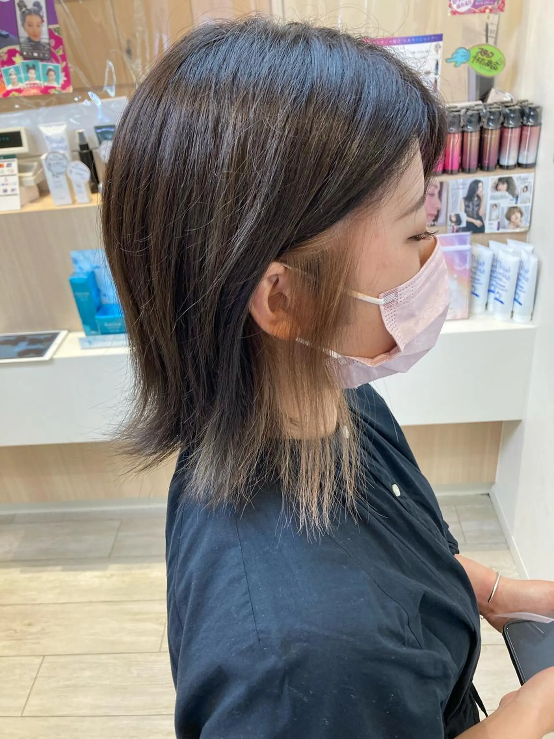 ミディアム カラー ヘアカラー 黒川 真伍のヘアスタイル