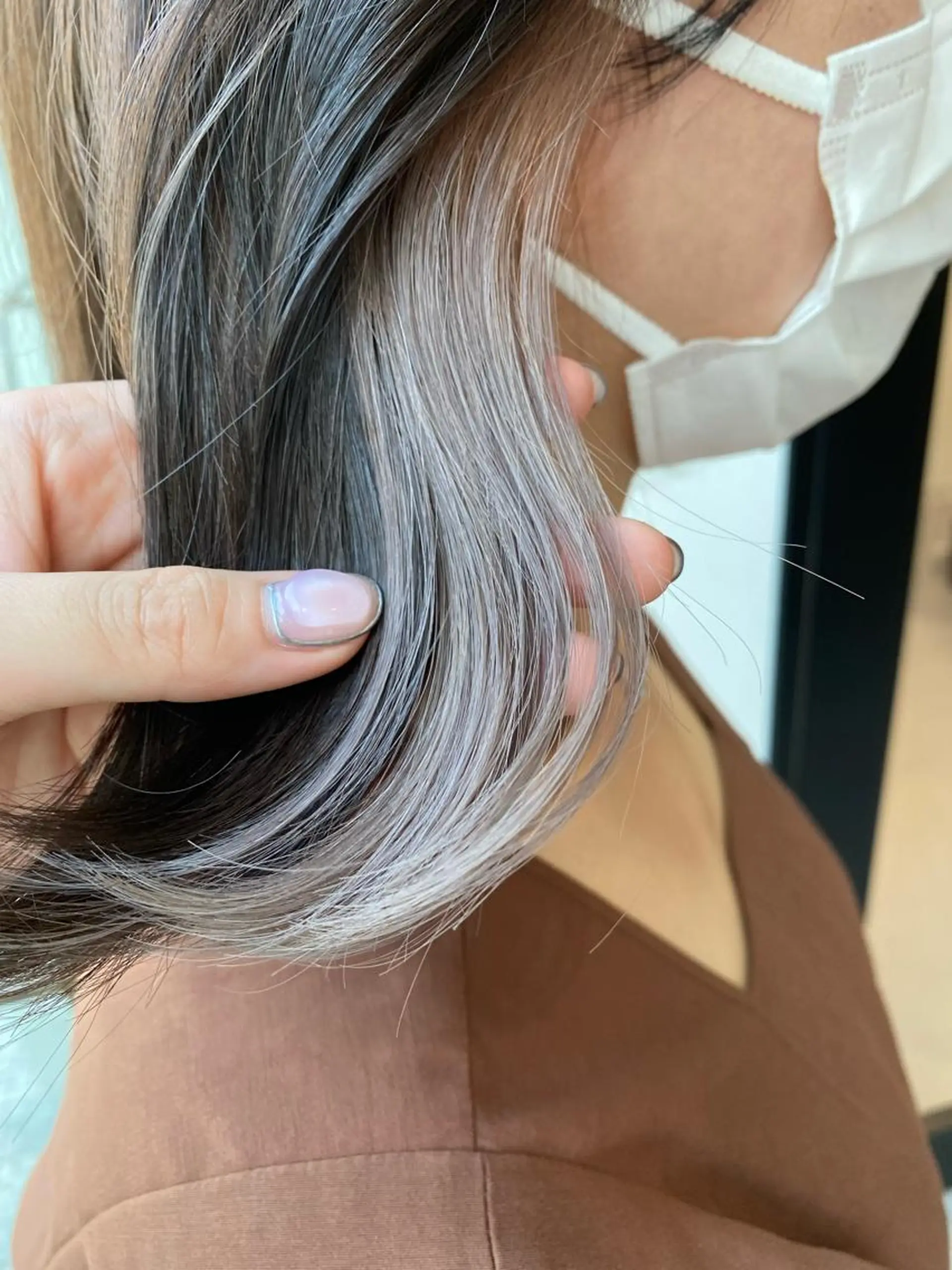 カラー ベージュカラー ブリーチ ホワイトベージュ 韓国ヘア/艶髪🎀 宮川みほのヘアスタイル