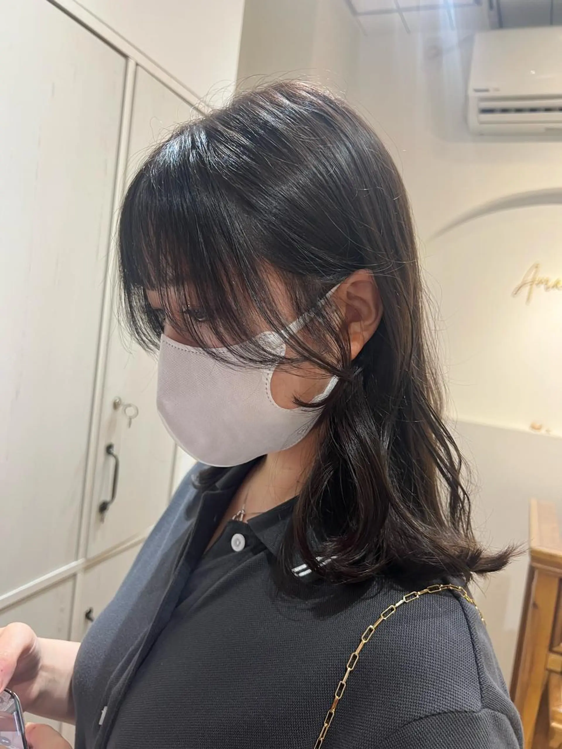 ミディアム カラー カット 縮毛矯正 🥀韓国ヘア🥀 宮津真菜のヘアスタイル