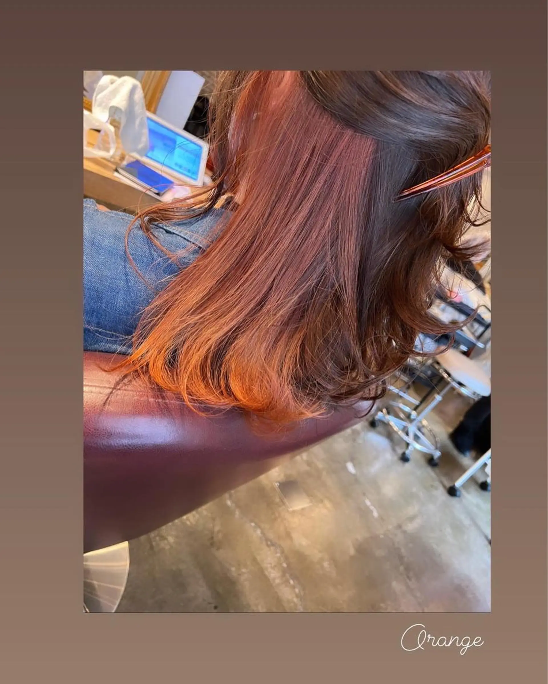 セミロング カラー ブリーチ ハイトーンカラー インナーカラー カット ヘアカラー トリートメント ハイライト/インナー /ブリーチ/レイヤーのヘアスタイル