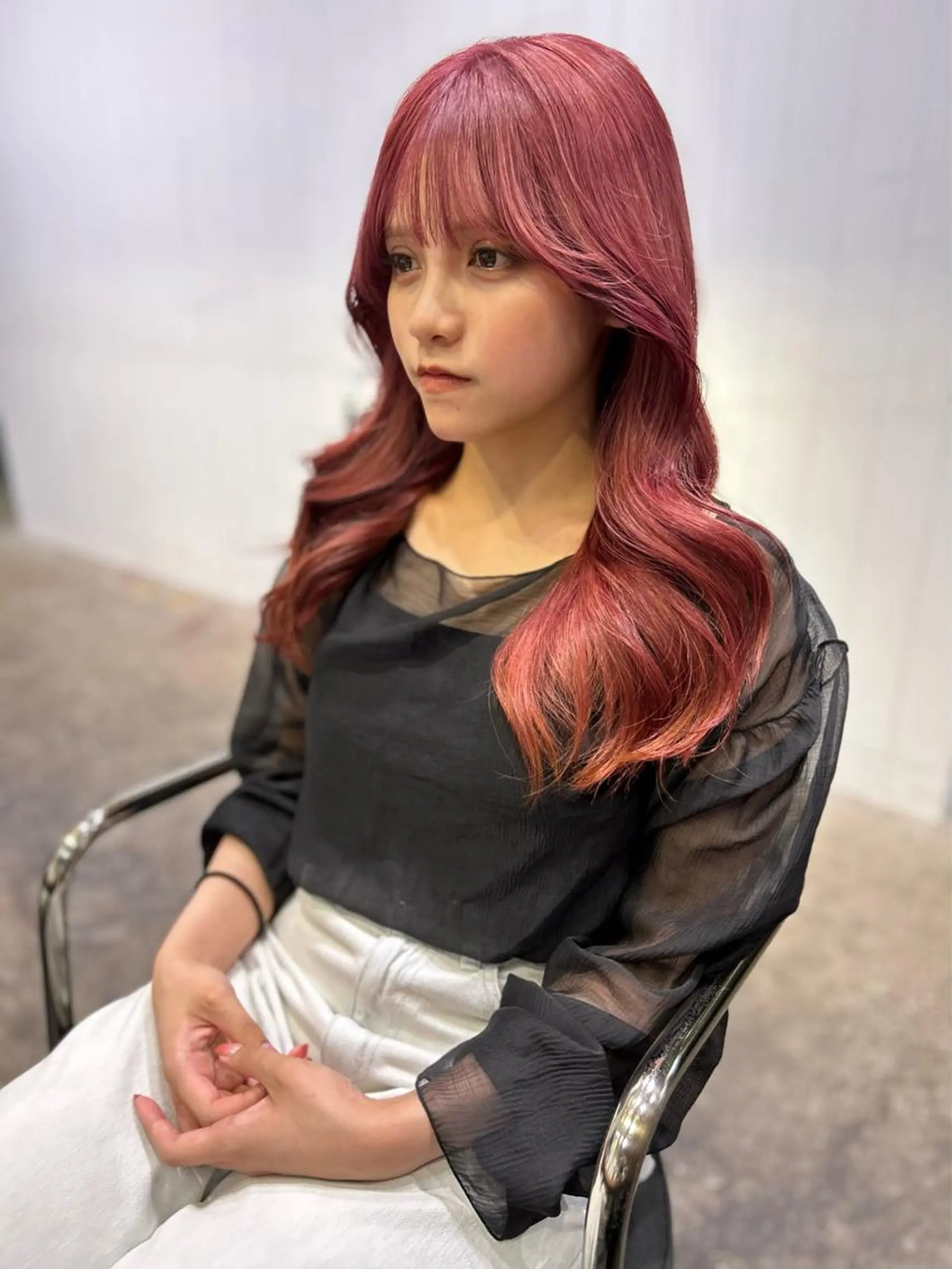 ロング 縮毛矯正 宮本晃成のヘアスタイル