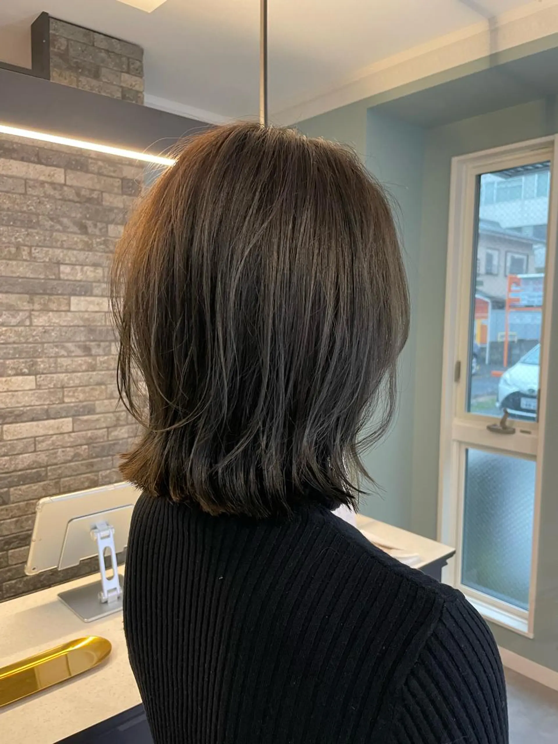 ミディアム ボブレイヤー アッシュ ボブ レイヤーカット Dia✂︎ 高澤優希のヘアスタイル