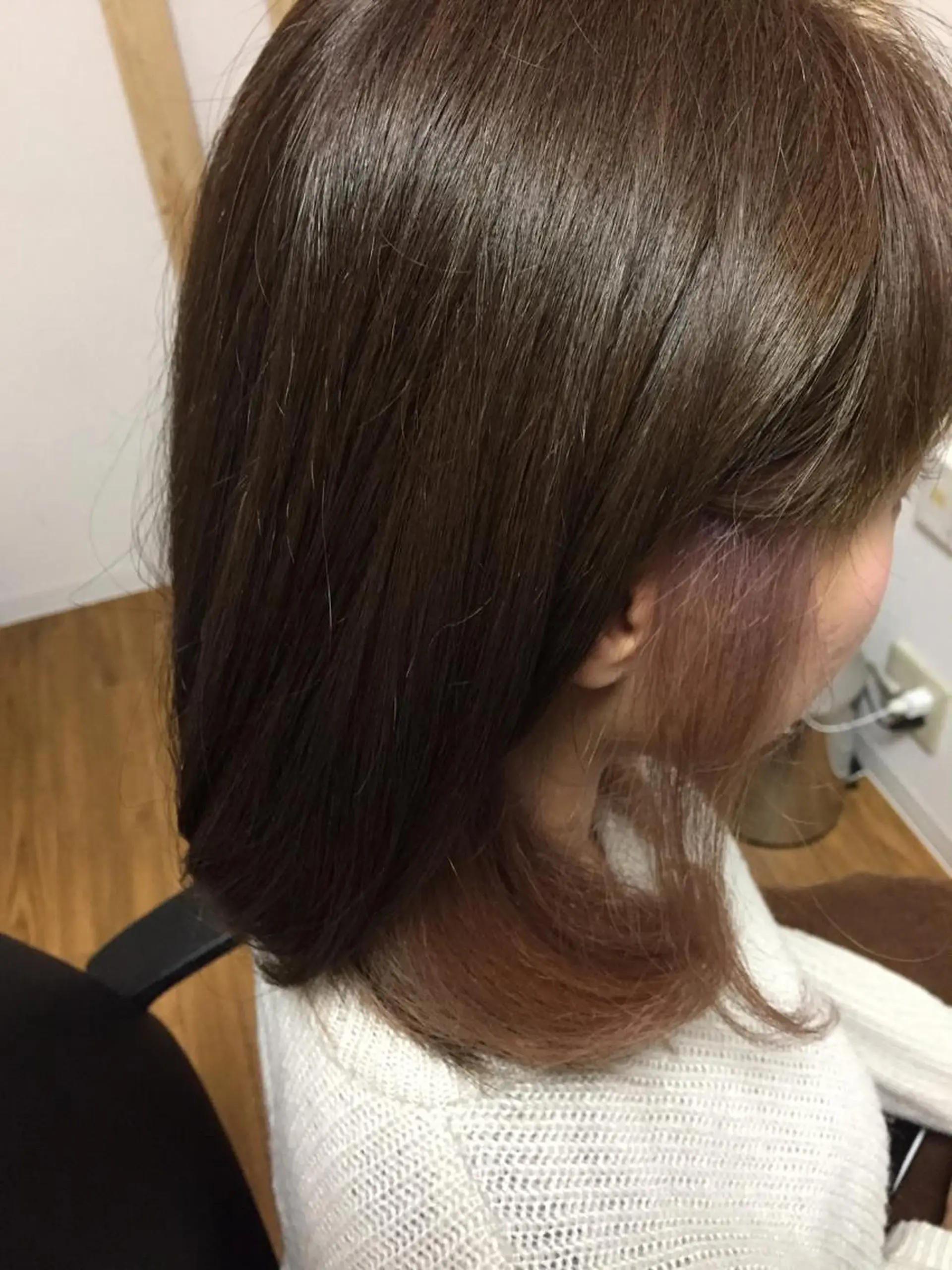 ミディアム カラー アッシュ ブリーチ ブラウンカラー じょん 。のヘアスタイル