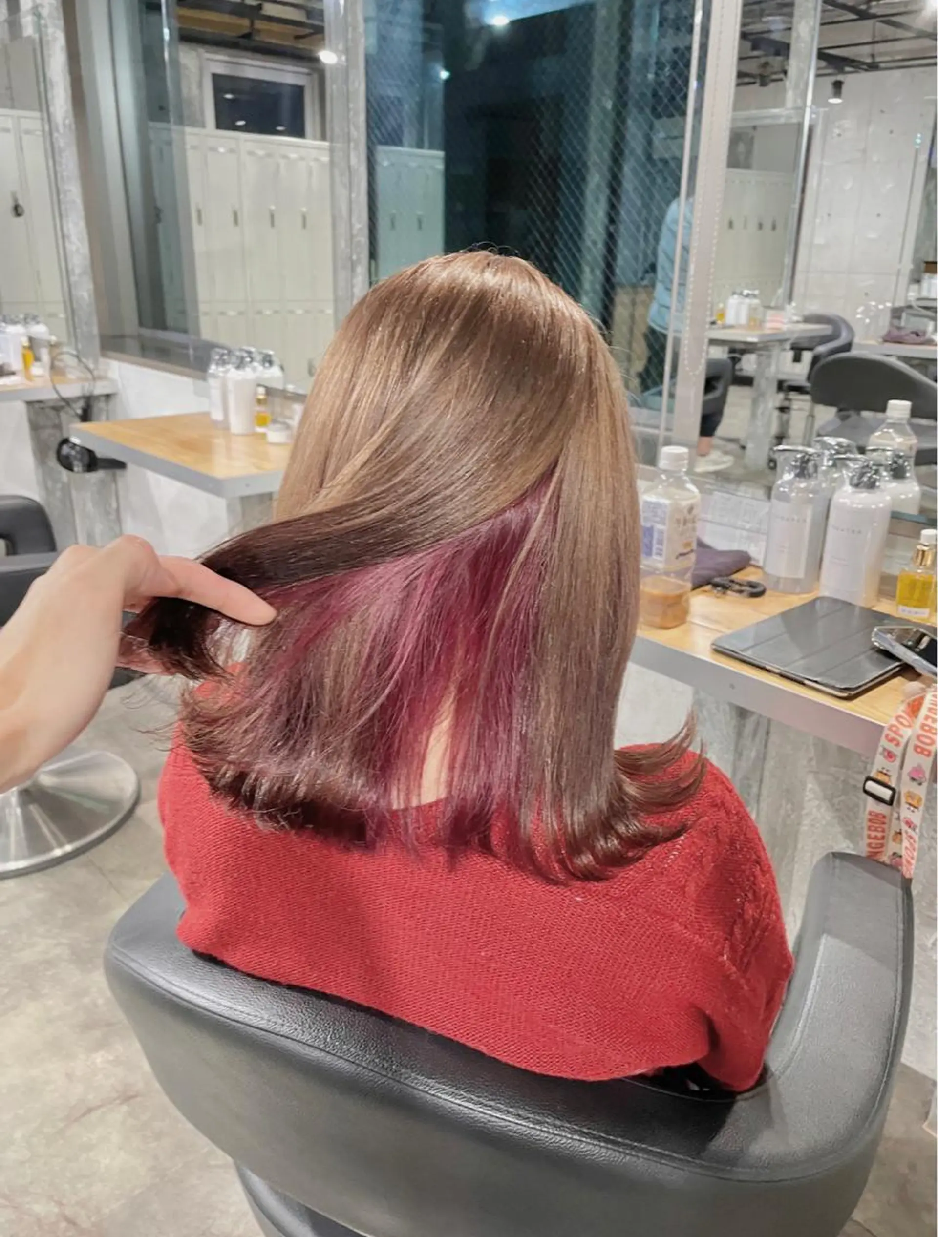 ミディアム カラー ヘアカラー トリートメント ヘッドスパ ヘアセット ベージュカラー💖 やすひろのヘアスタイル