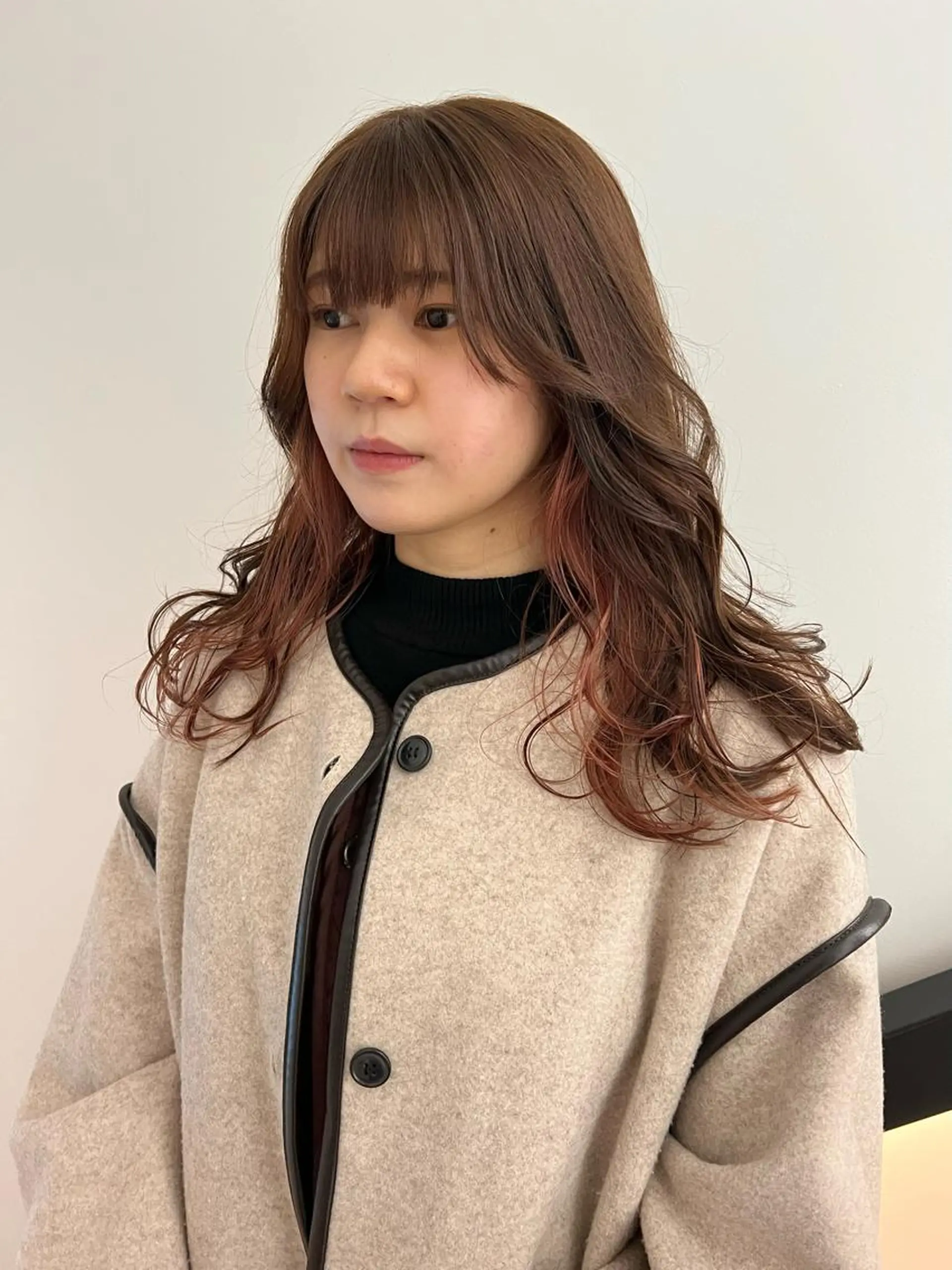 ロング カラー ブリーチ ブラウンカラー ピンクカラー 顔周りカット/透明感 カラー✂️MEIのヘアスタイル