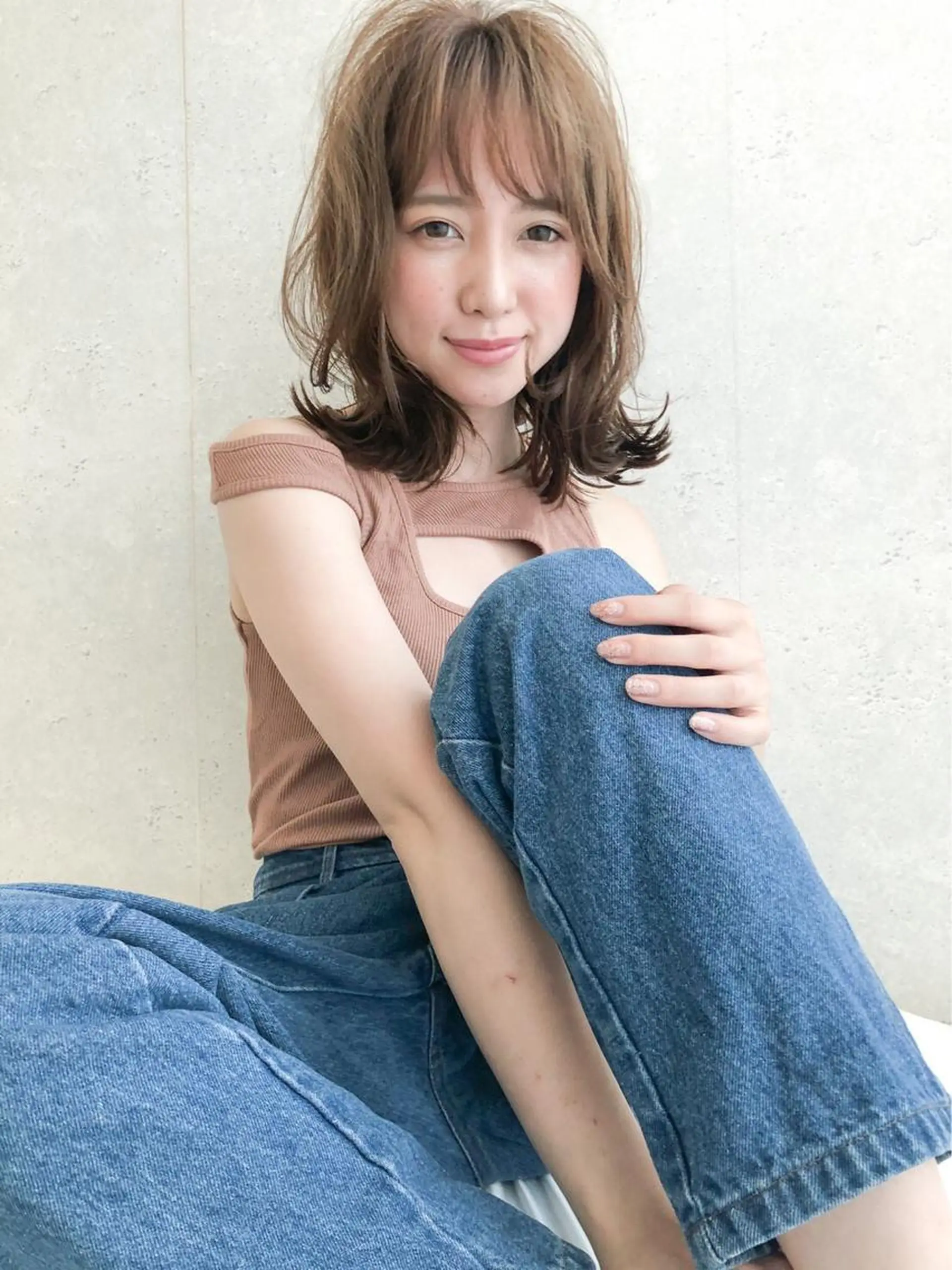 ミディアム カラー 髪質改善／艶髪特化 /柔らかさ/清水翔矢のヘアスタイル