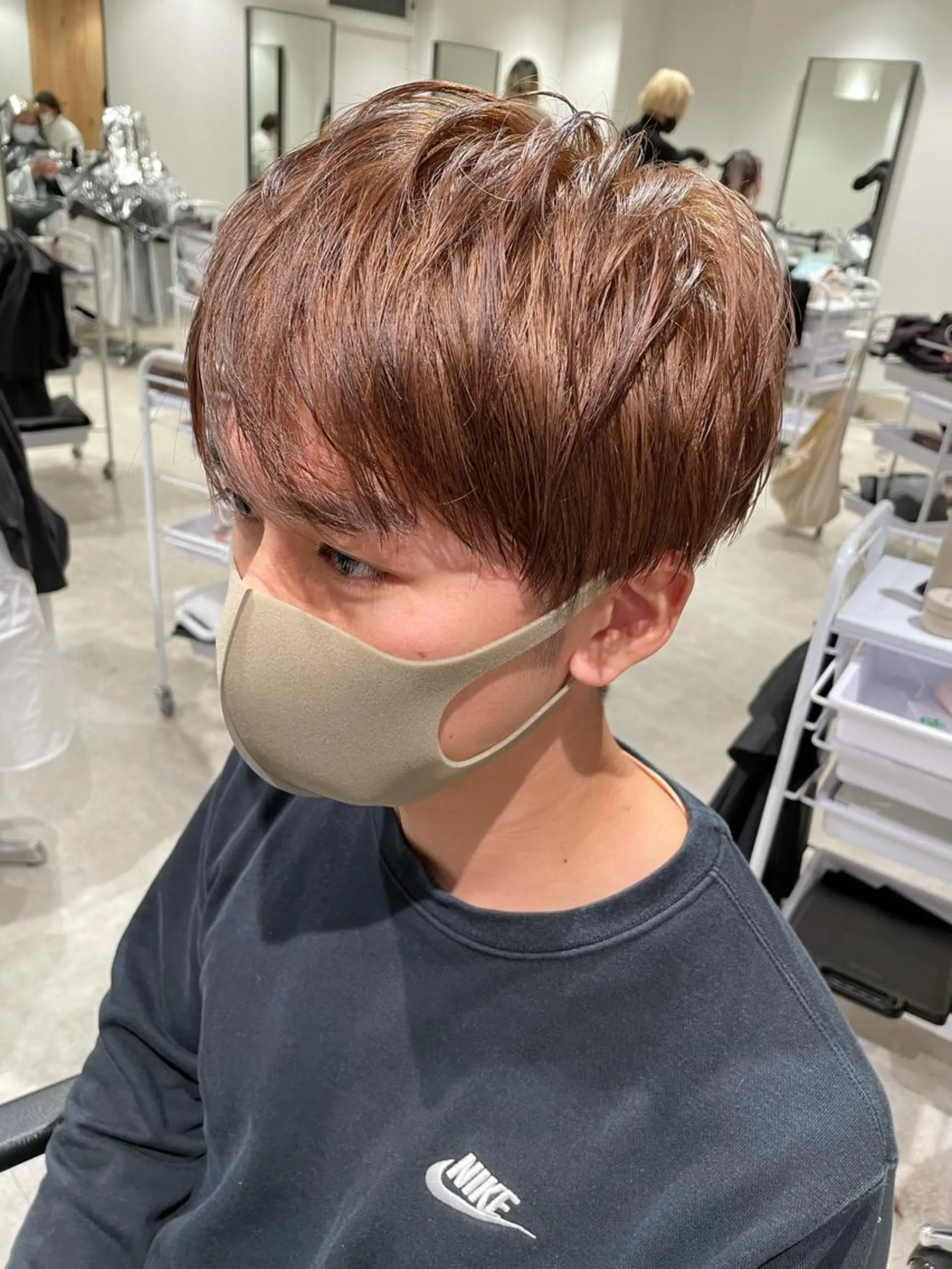 ショート カラー パーマ ヘアアレンジ メンズ パーソナルカラー合わ せたカラー🤍なつみのヘアスタイル