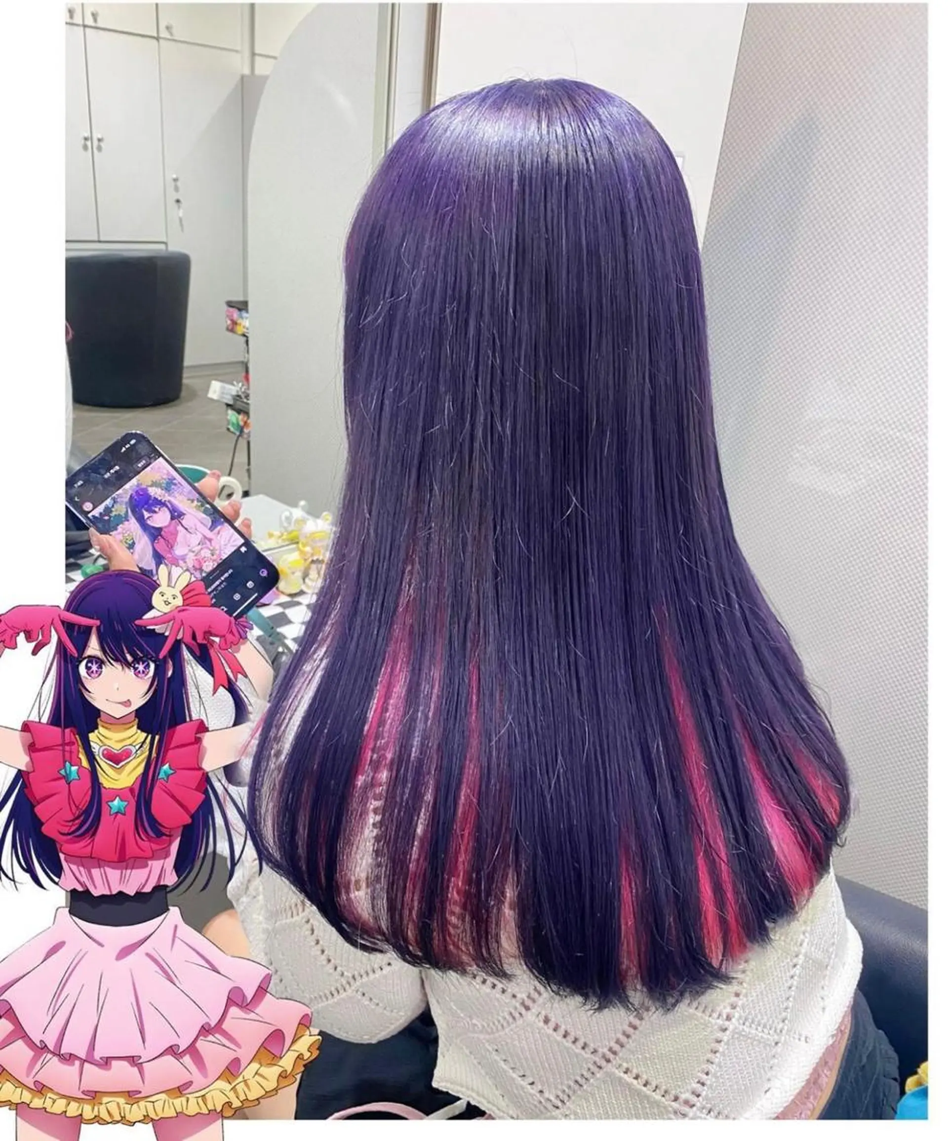 セミロング カラー GARU-ガル-所属・TSUNO🦖 派手髪/オタク美容師のヘアスタイル