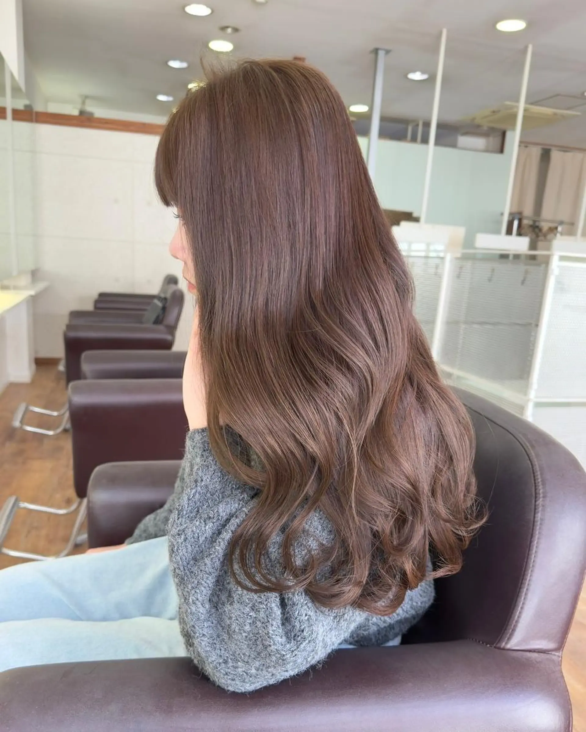 セミロング カラー 大宮ハイトーン 原田光のヘアスタイル