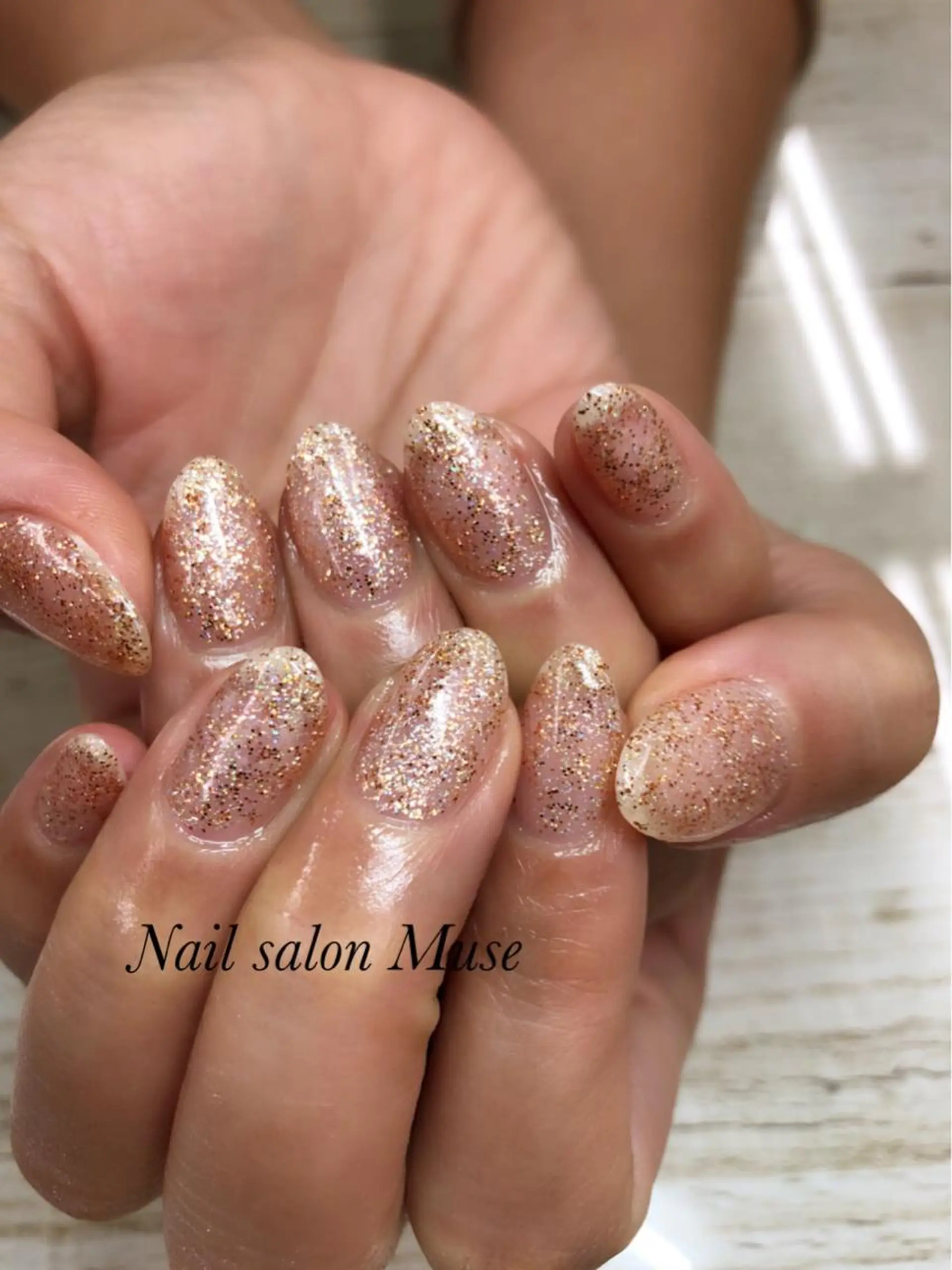 ネイル ラメ(グリッター) ワンカラーネイル ハンドネイル Nail salon Museのネイルデザイン