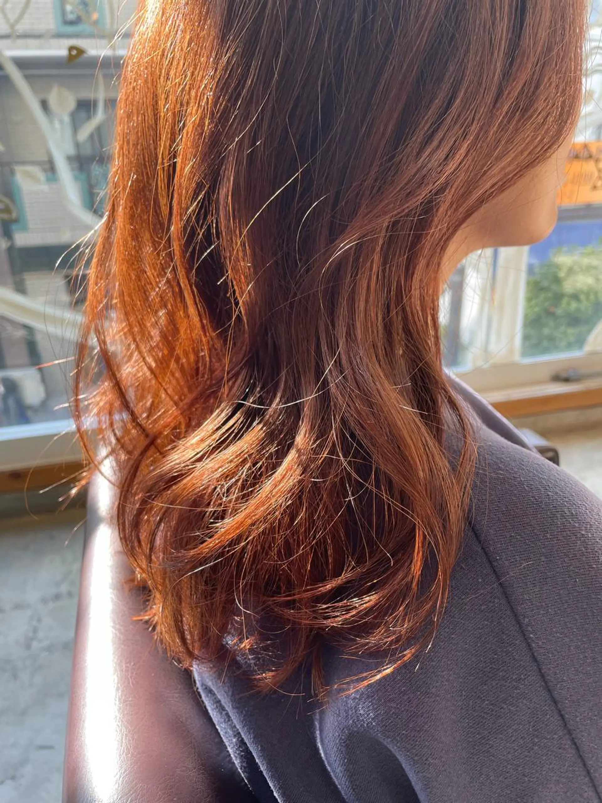 ミディアム カラー ブラウンカラー ピンクカラー ピンクブラウン 艶カラー/ハイトーン Anjuのヘアスタイル