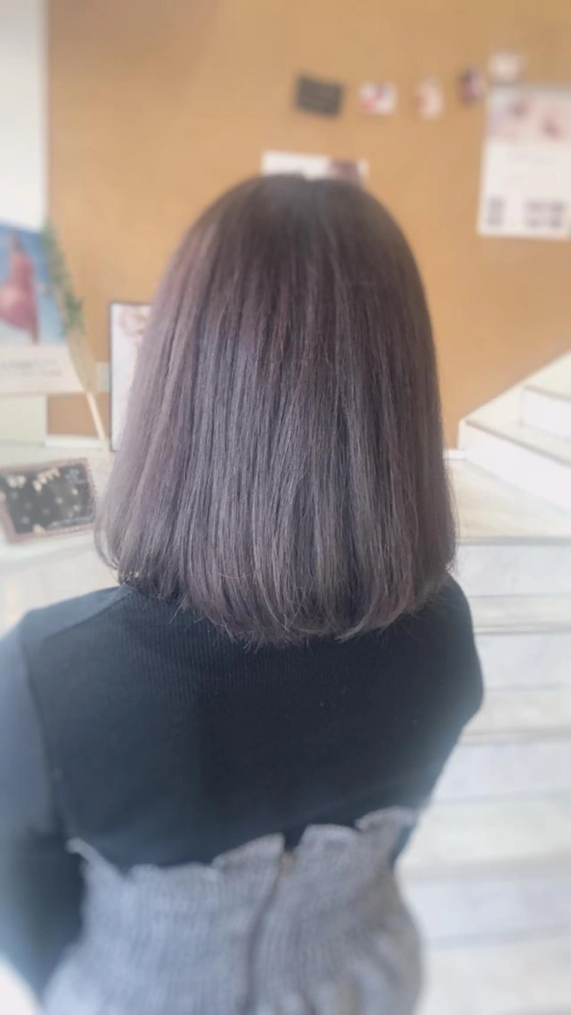 ミディアム カラー ピンクカラー 西 めぐみのヘアスタイル