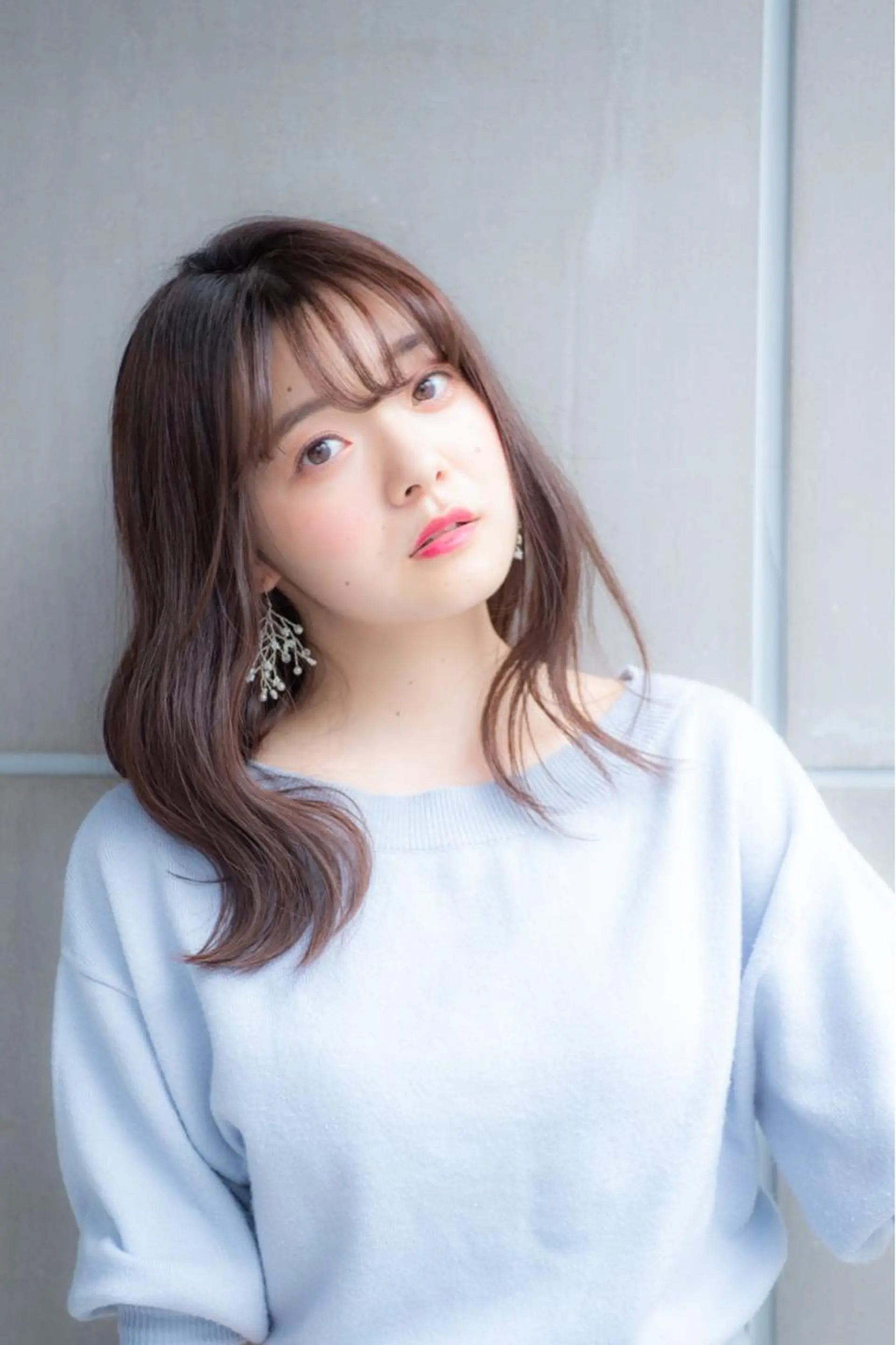 セミロング カラー ヘアアレンジ たなか ちあきのヘアスタイル