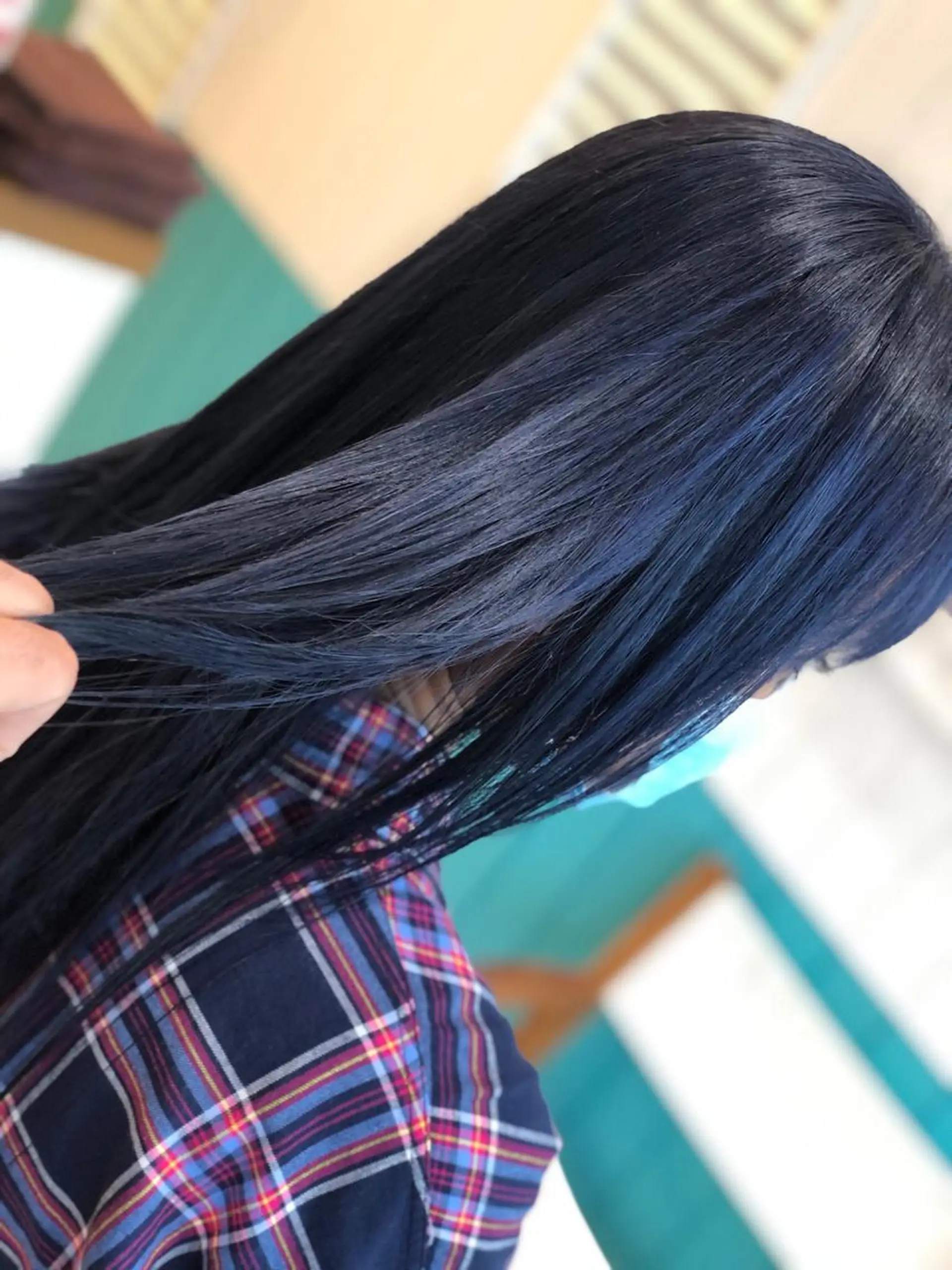 ロング カラー グレージュ ネイビーカラー Snaly カラー特化ページのヘアスタイル