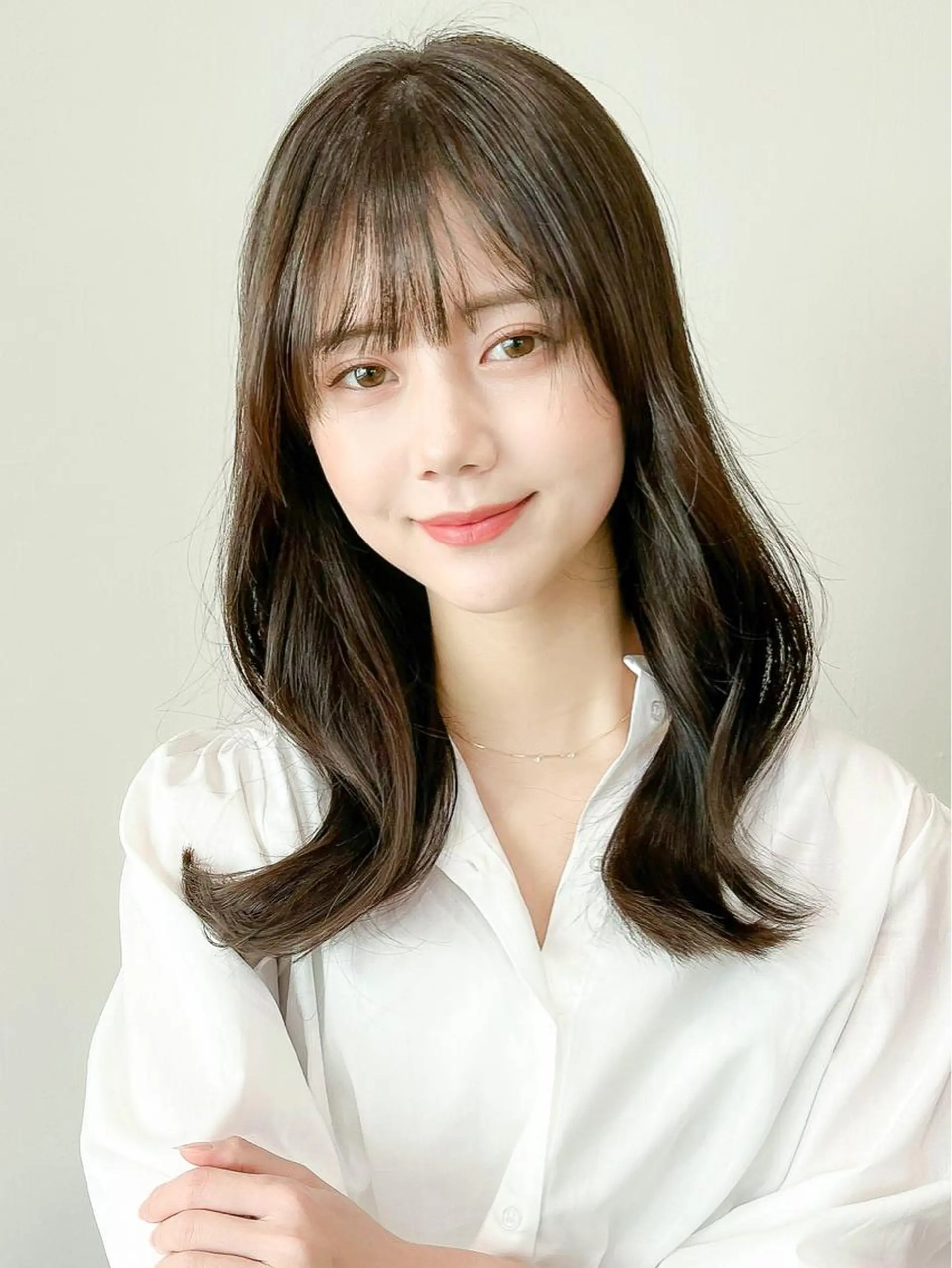 ミディアム ボブ ハイライト 髪質改善 韓国風ヘア カット ヘアカラー ✨髪質改善特化✨ kyousukeのヘアスタイル