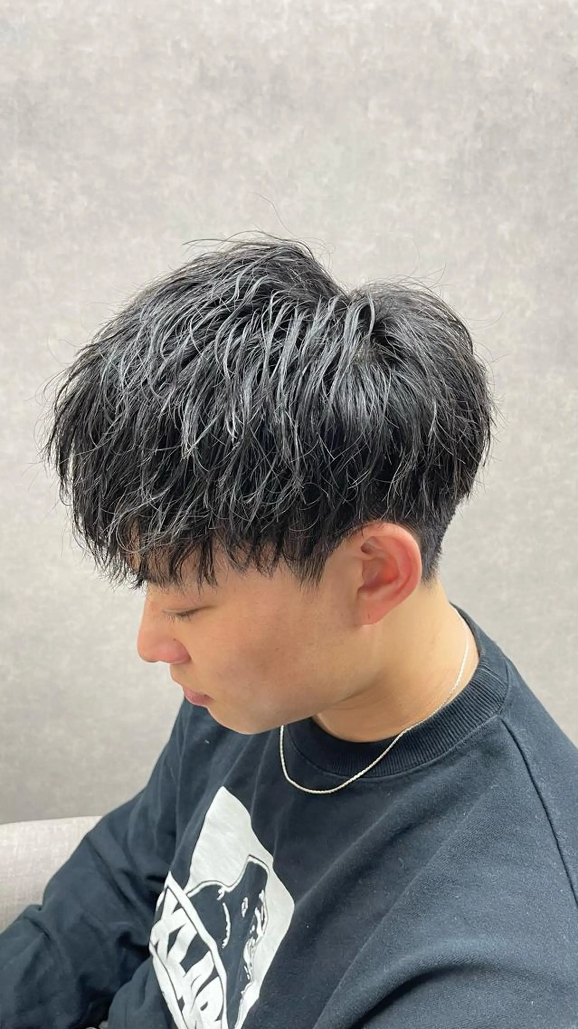 ショート パーマ メンズ メンズパーマ ツイストスパイラルパーマ スパイラルパーマ GO TODAYシェアサロン大名店所属・濵武 尚人のヘアスタイル