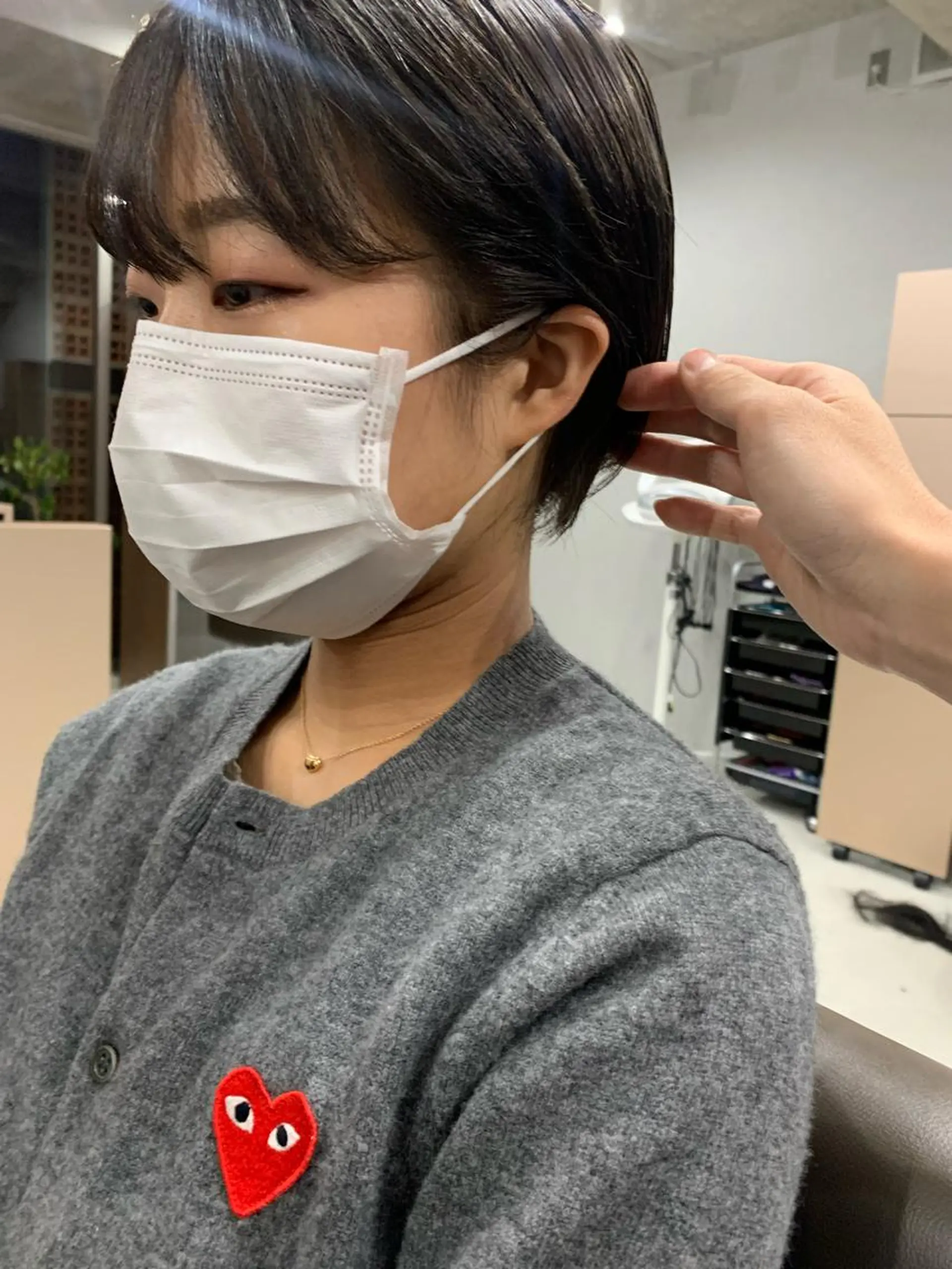 ショート カラー ボブパーマコテ巻き風 パーマNo1深江秀平のヘアスタイル