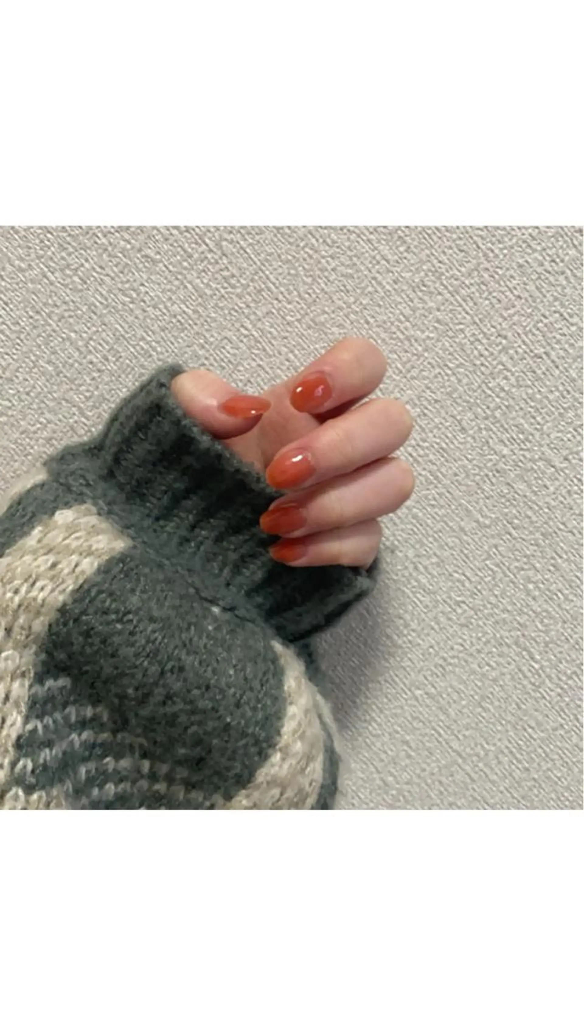 ネイル メンズネイル ワンカラーネイル オレンジ ‪るか/‪透明感 カラー/アレンジのヘアスタイル