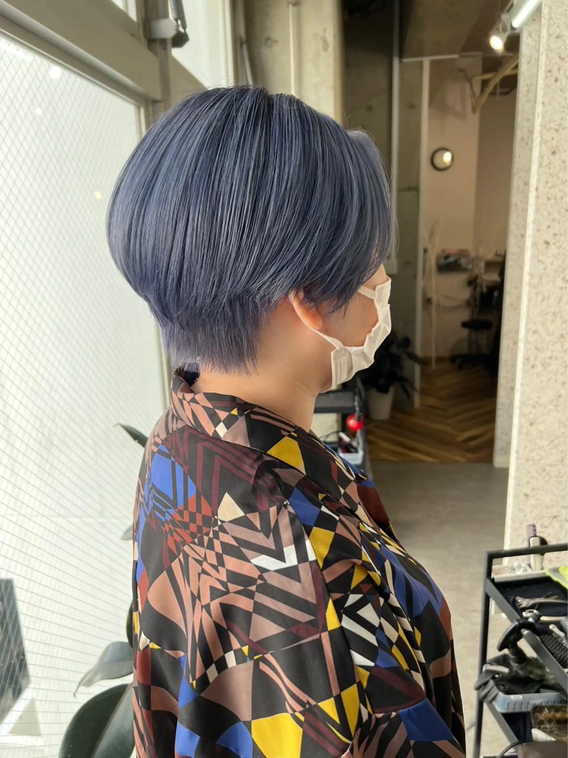 ショート アッシュ lani hair salon所属・SHOTO ハイトー ン/デザインカラーのヘアスタイル