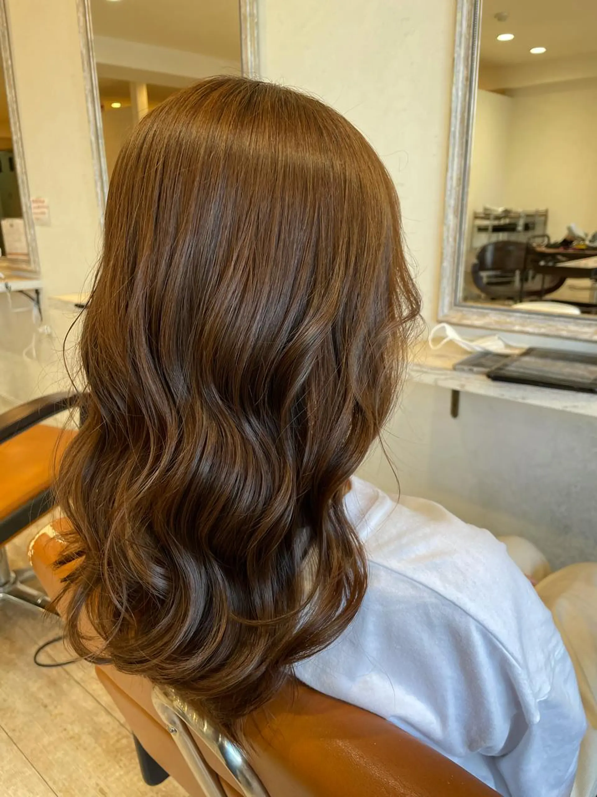 セミロング カラー カット ヘアカラー Agu hair verse所属・小顔/似合わせカット 杉山莉菜のヘアスタイル